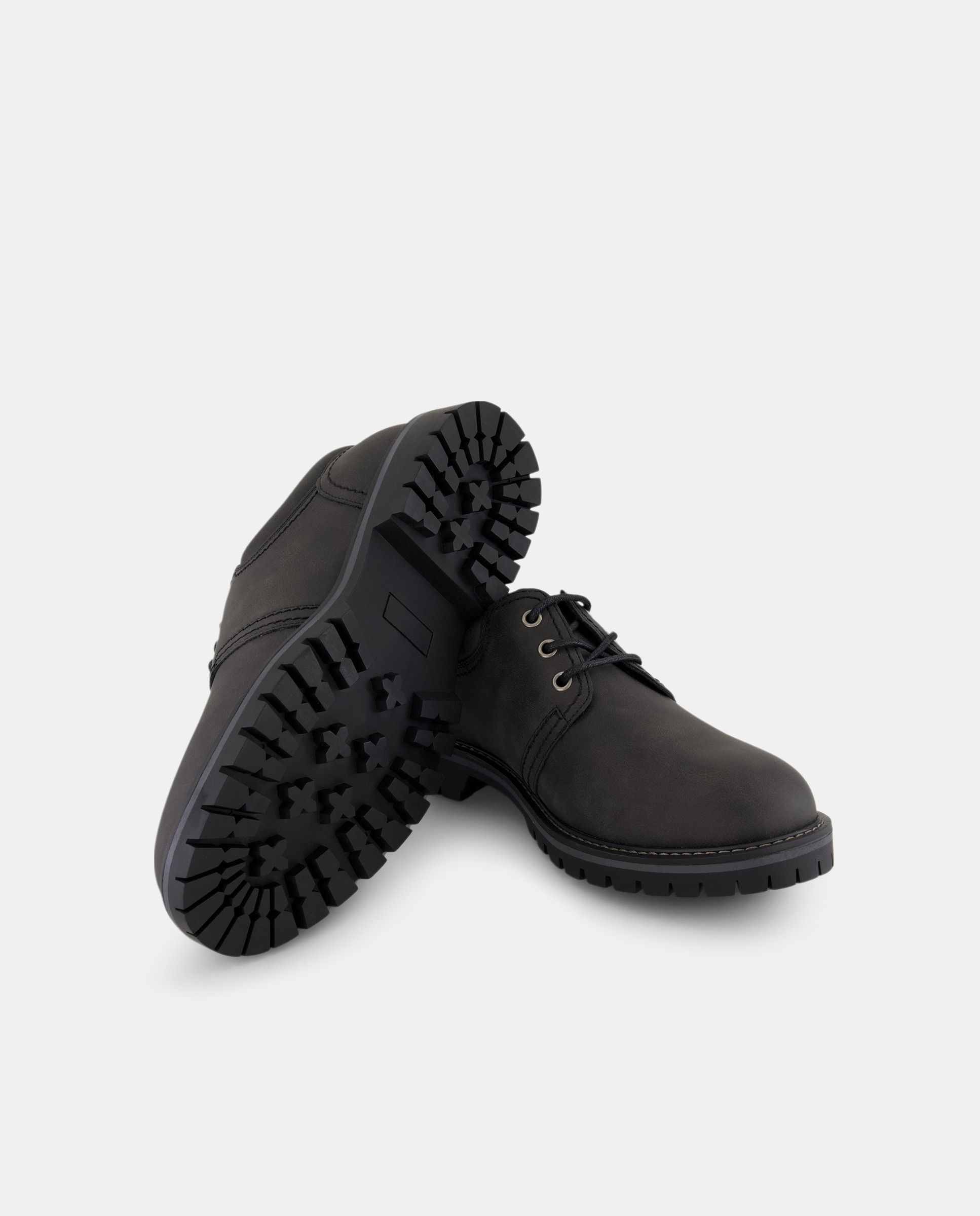 Sapatos Casual com Atacadores Preto-2