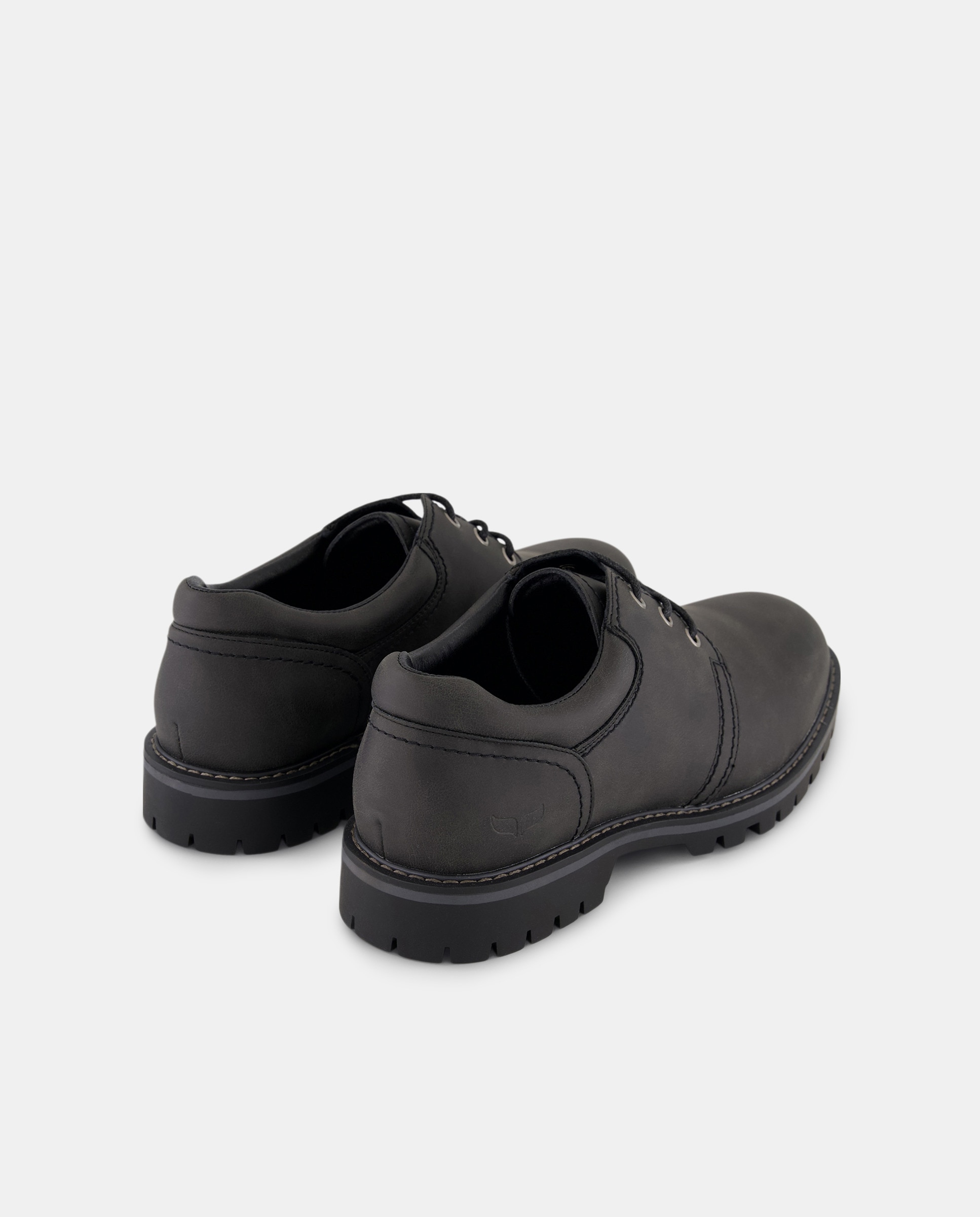 Sapatos Casual com Atacadores Preto-3