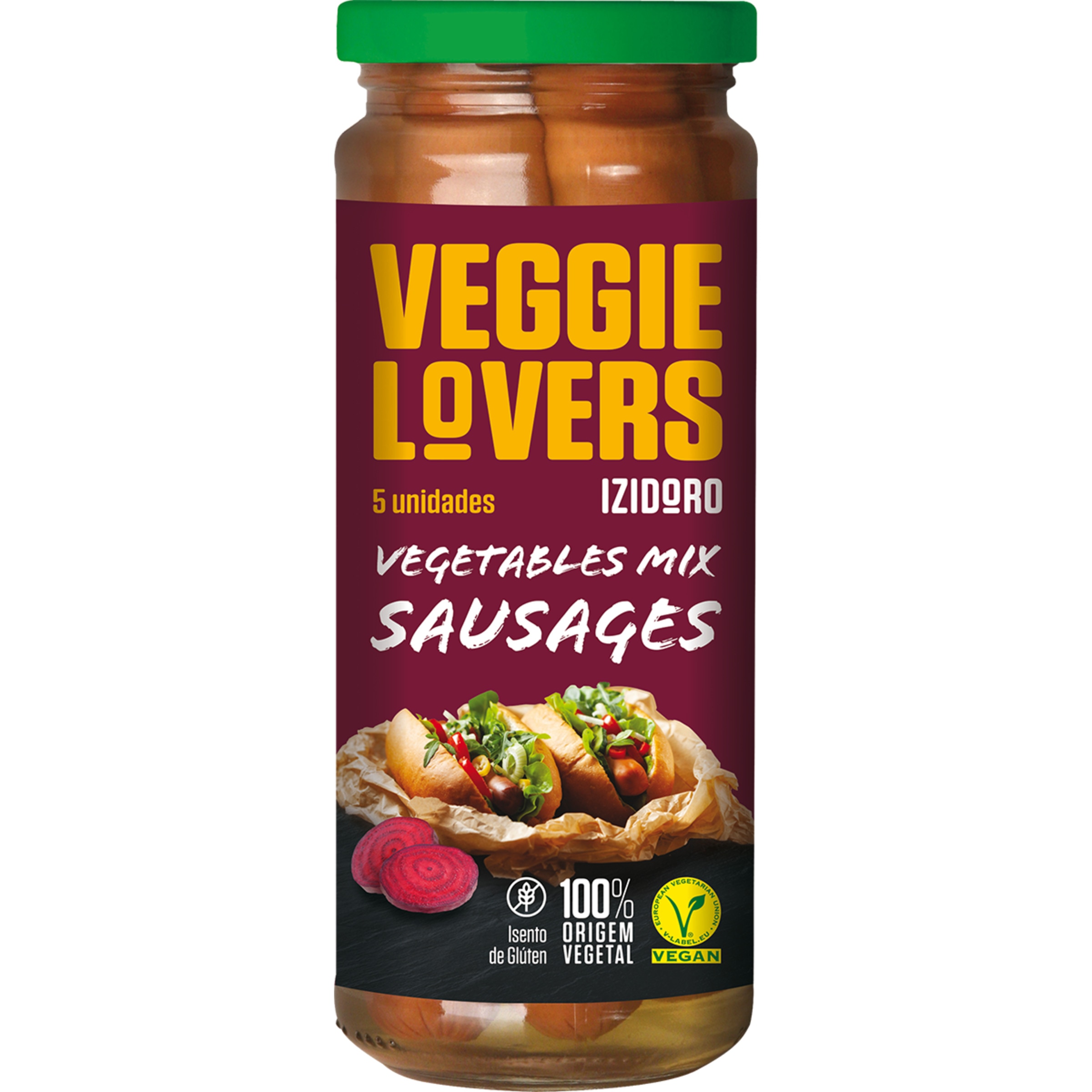 Veggie Lovers Salsichas Vegetables Mix Sausages frasco 220 g