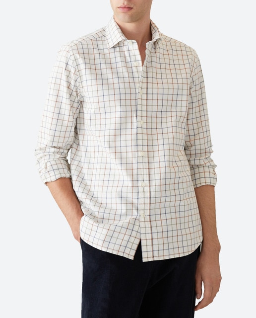 Imagen 0 de Camisa sport cuadros twill lavado manga larga