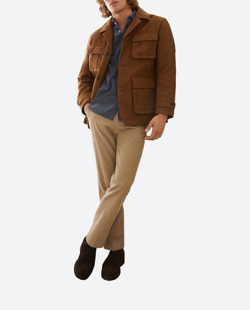 Imagen 0 de Chaqueta de hombre tipo field jacket en tejido moleskin