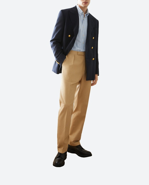 Imagen 0 de Pantalón de vestir de hombre algodón pliegues