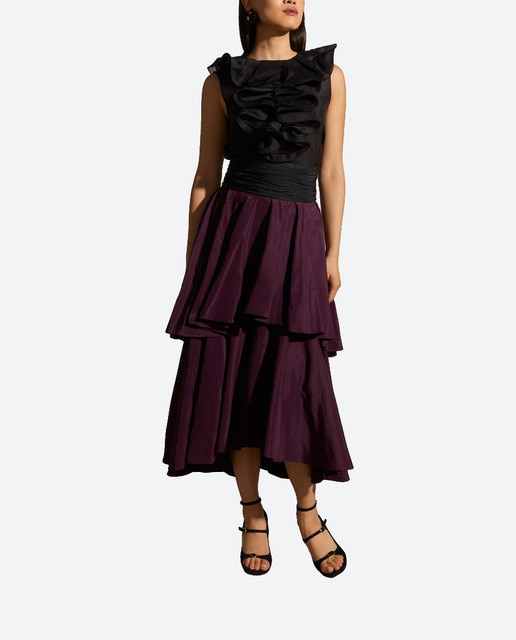 Imagen 0 de Falda midi con volantes