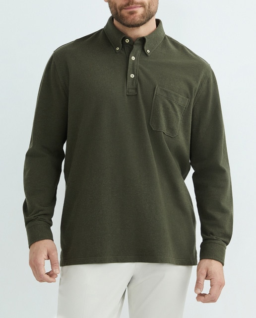 Imagen 0 de Polo de hombre con manga larga de pique
