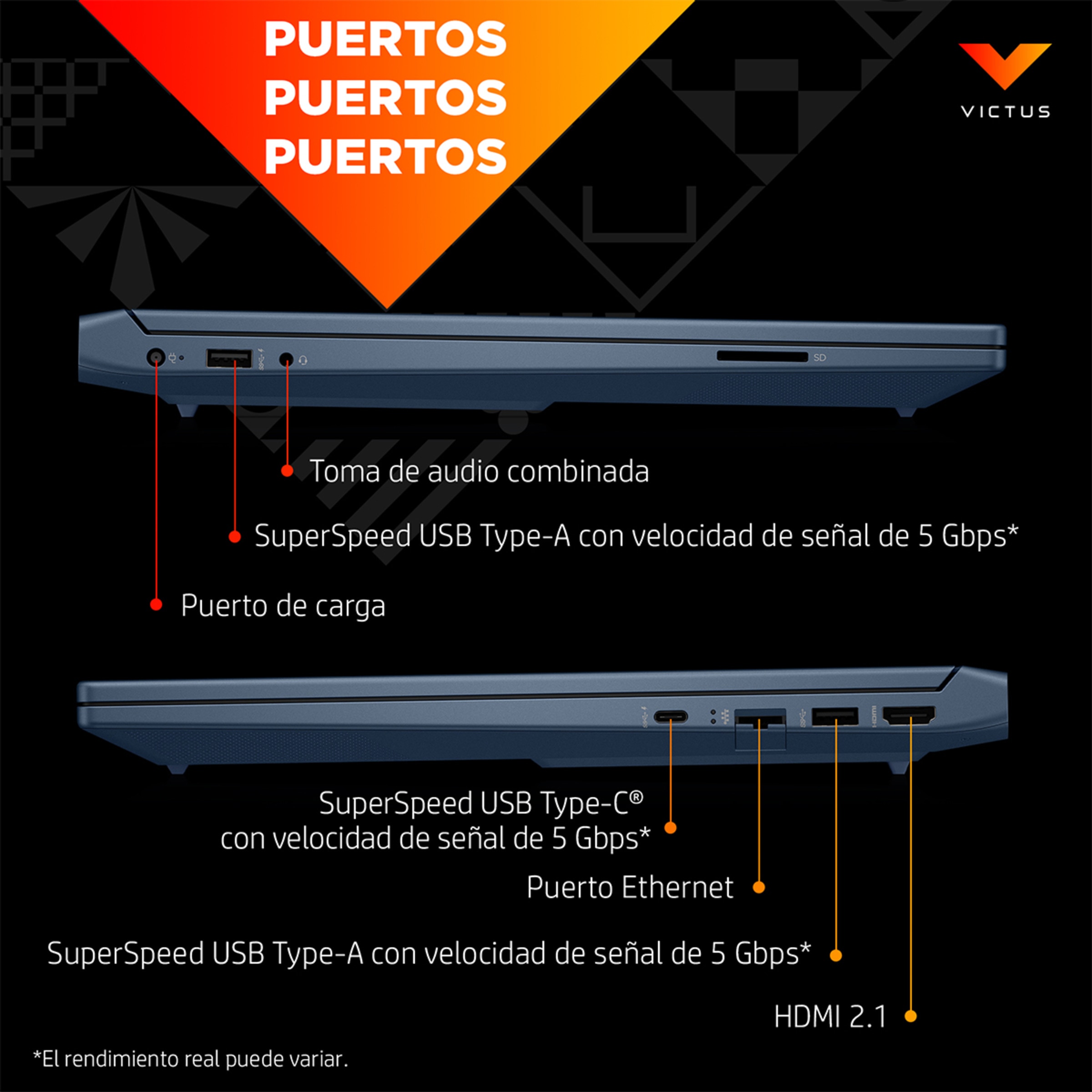 Portátil Gaming HP VICTUS 15-fb3025ns, Copilot+PC, Ryzen AI 7-350, 16GB, 1TB SSD, Nvidia GeForce RTX 5060 8GB, 15,6", W11 Azul-4