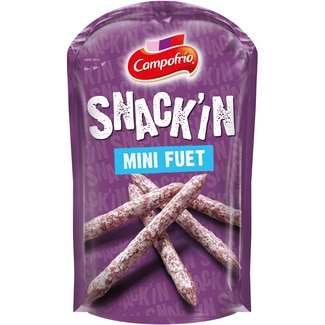 Snack´in mini sticks de fuet para picar bolsa 50 g - Campofrio