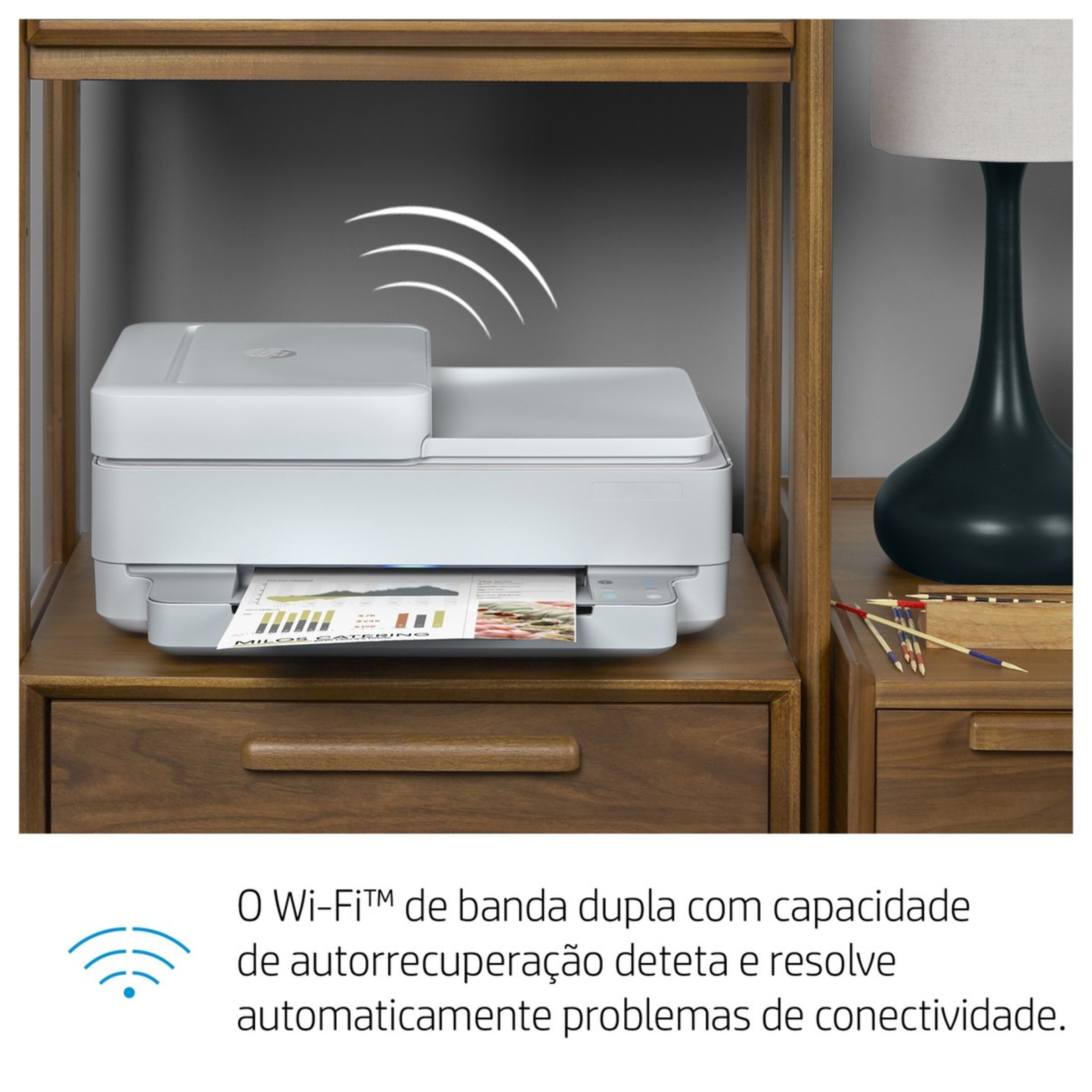 Impressora Multifunções HP Jato de Tinta Envy 6430e, Cores, USB: Type-B, Instant Ink, 223R2B 7
