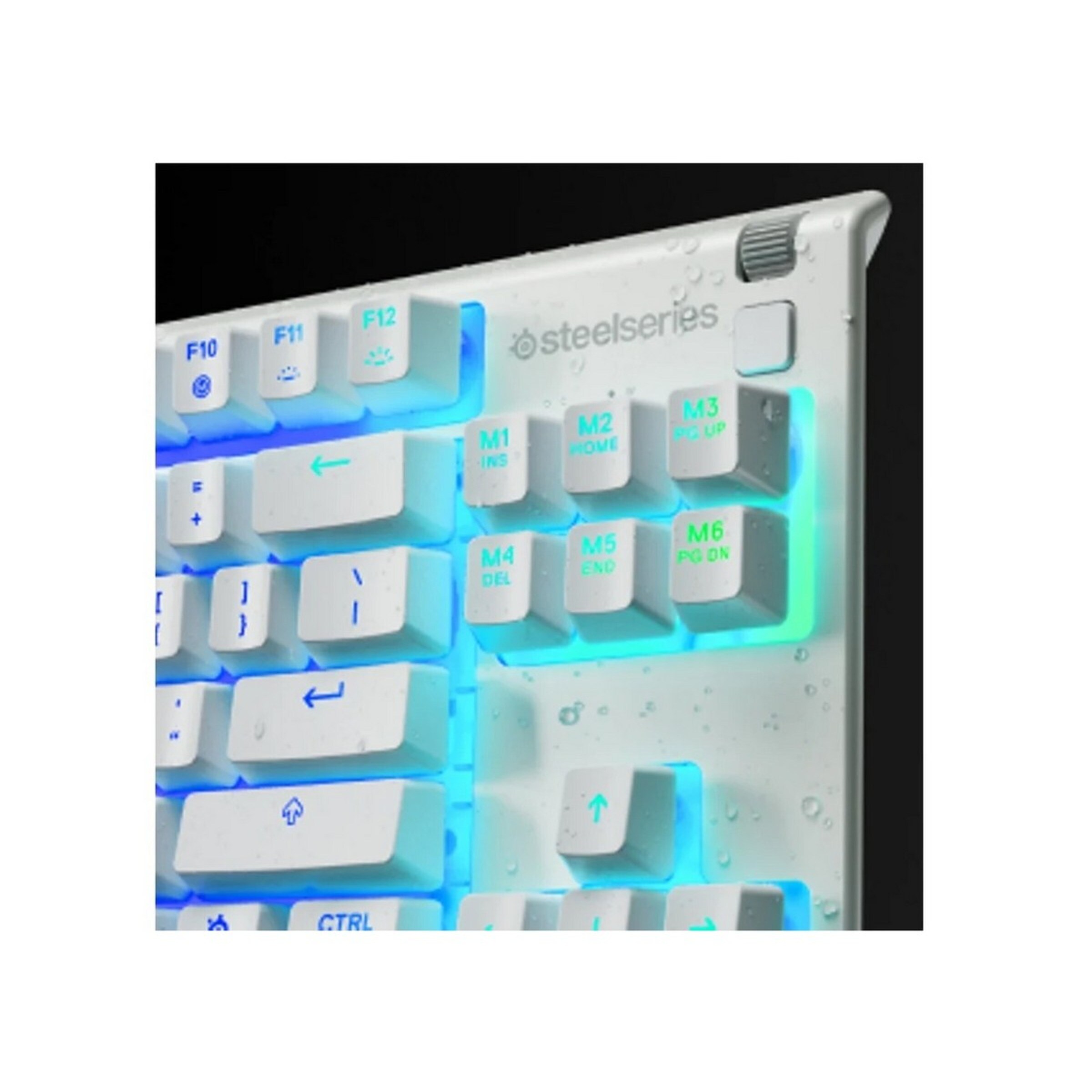 Teclado Gaming SteelSeries Apex 3 TKL US - Branco Branco-4