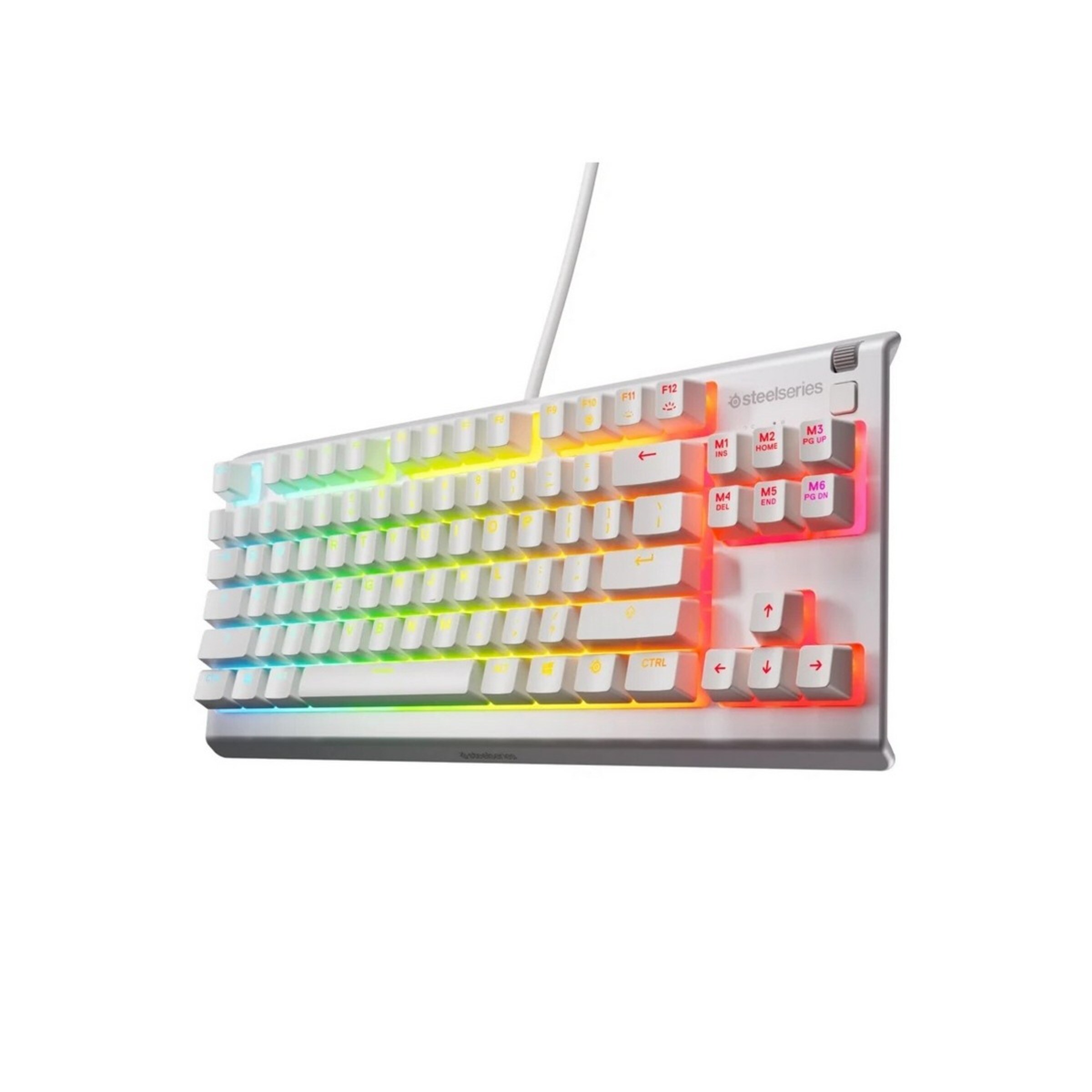 Teclado Gaming SteelSeries Apex 3 TKL US - Branco Branco-1