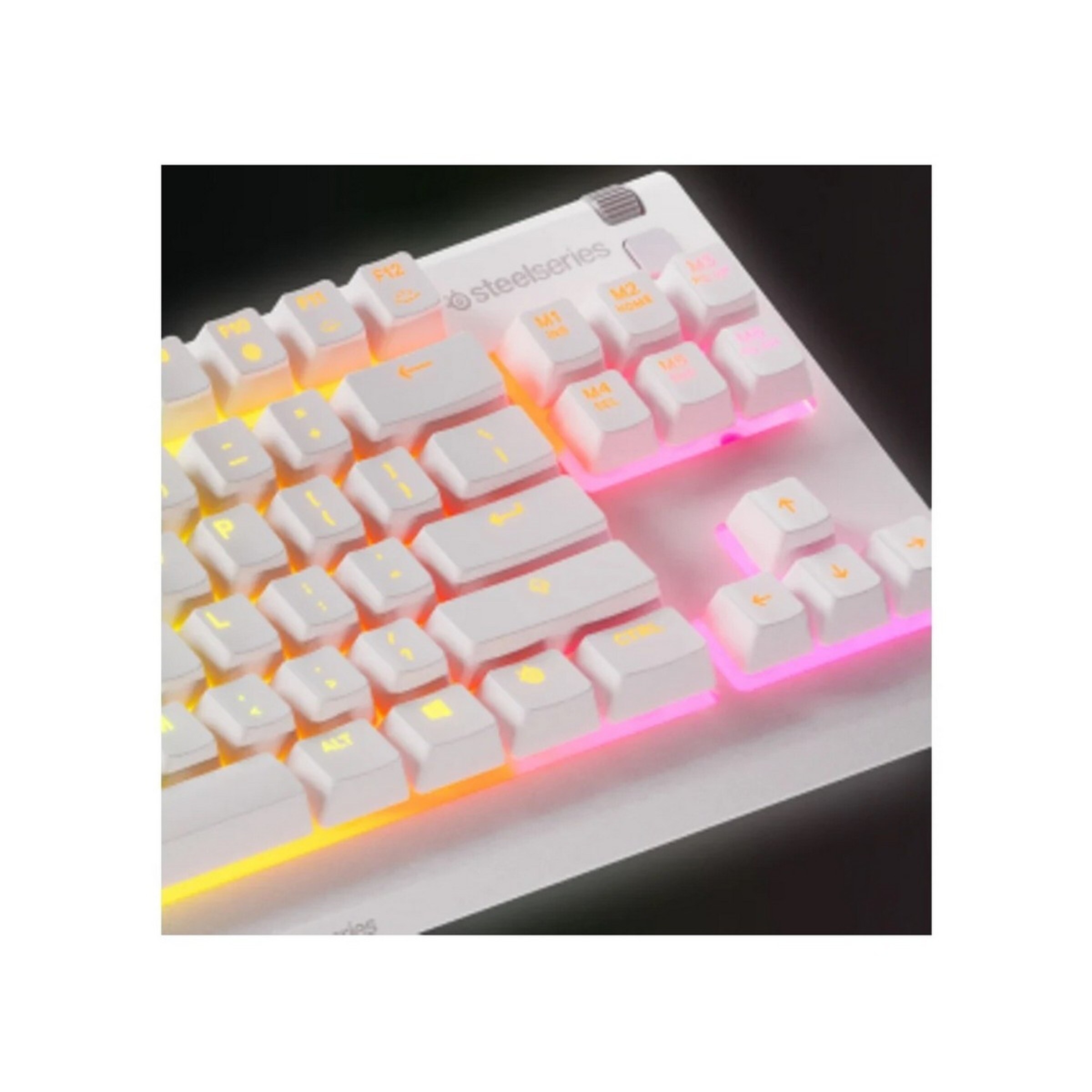 Teclado Gaming SteelSeries Apex 3 TKL US - Branco Branco-2