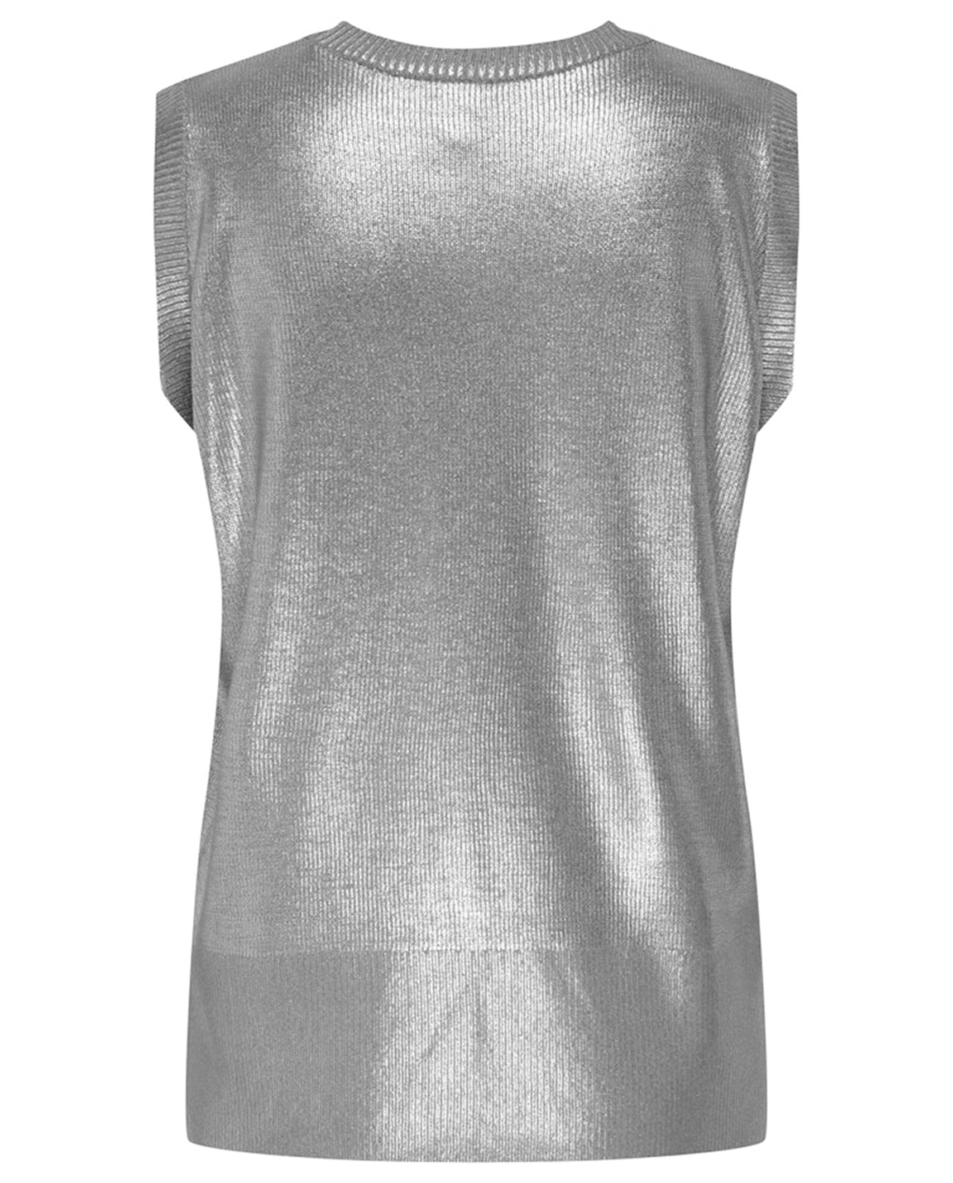 Top com Efeito de Foil - Prateado Cinzento-7