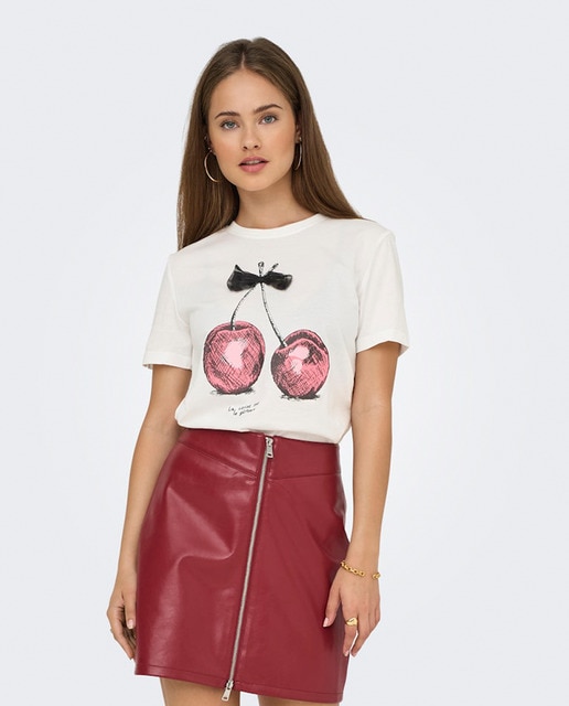 Imagem 0 de T-shirt com Laço e Estampado Artístico