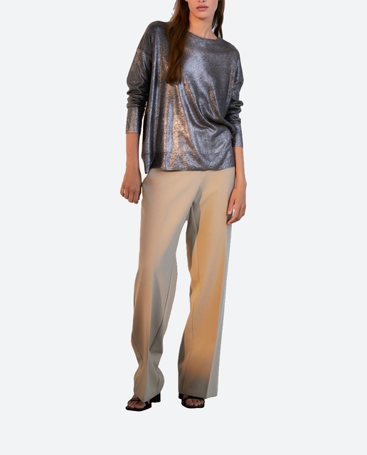 Imagen 0 de Jersey de mujer con cuello caja laminado