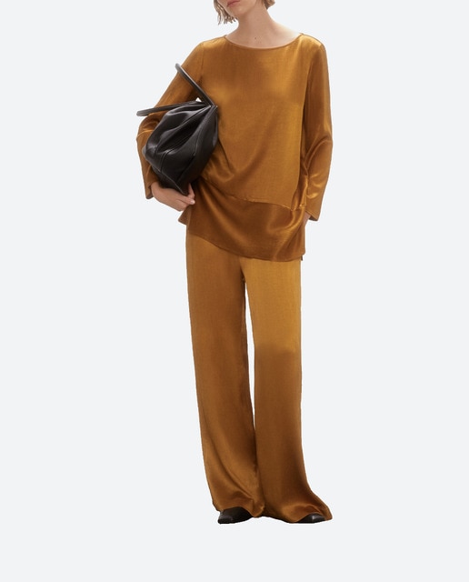 Imagen 0 de Pantalón ancho y fluido de mujer