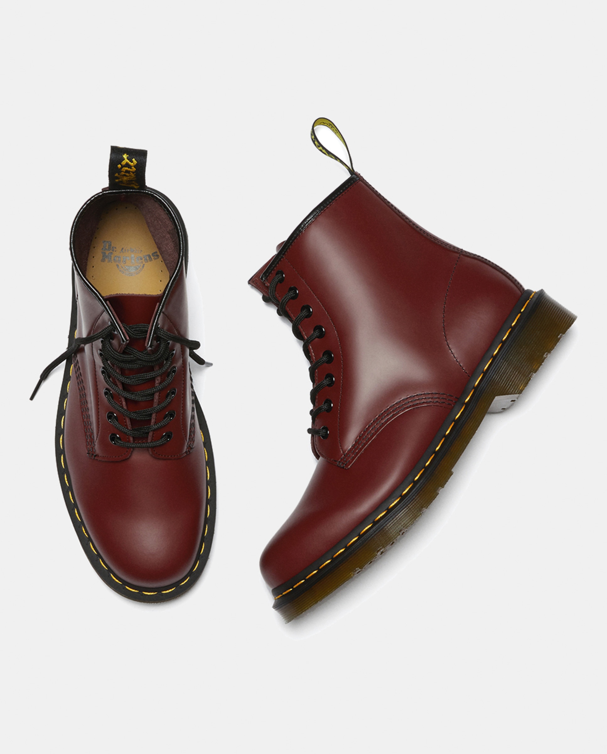 Botas Unissexo Dr. Martens -1460 Green Smooth Vermelho-6
