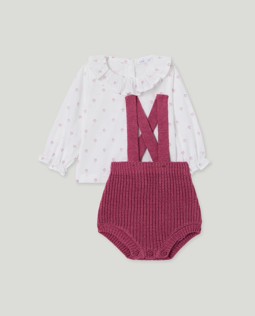 Imagen 0 de Conjunto recién nacido tricot y voile