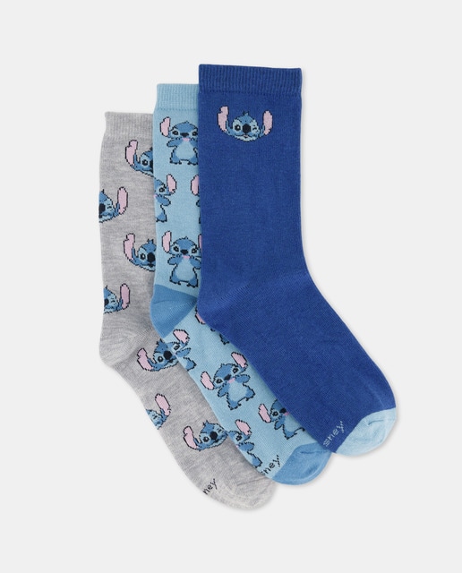 Imagen 0 de Pack de 3 calcetines fantasía STITCH de niña