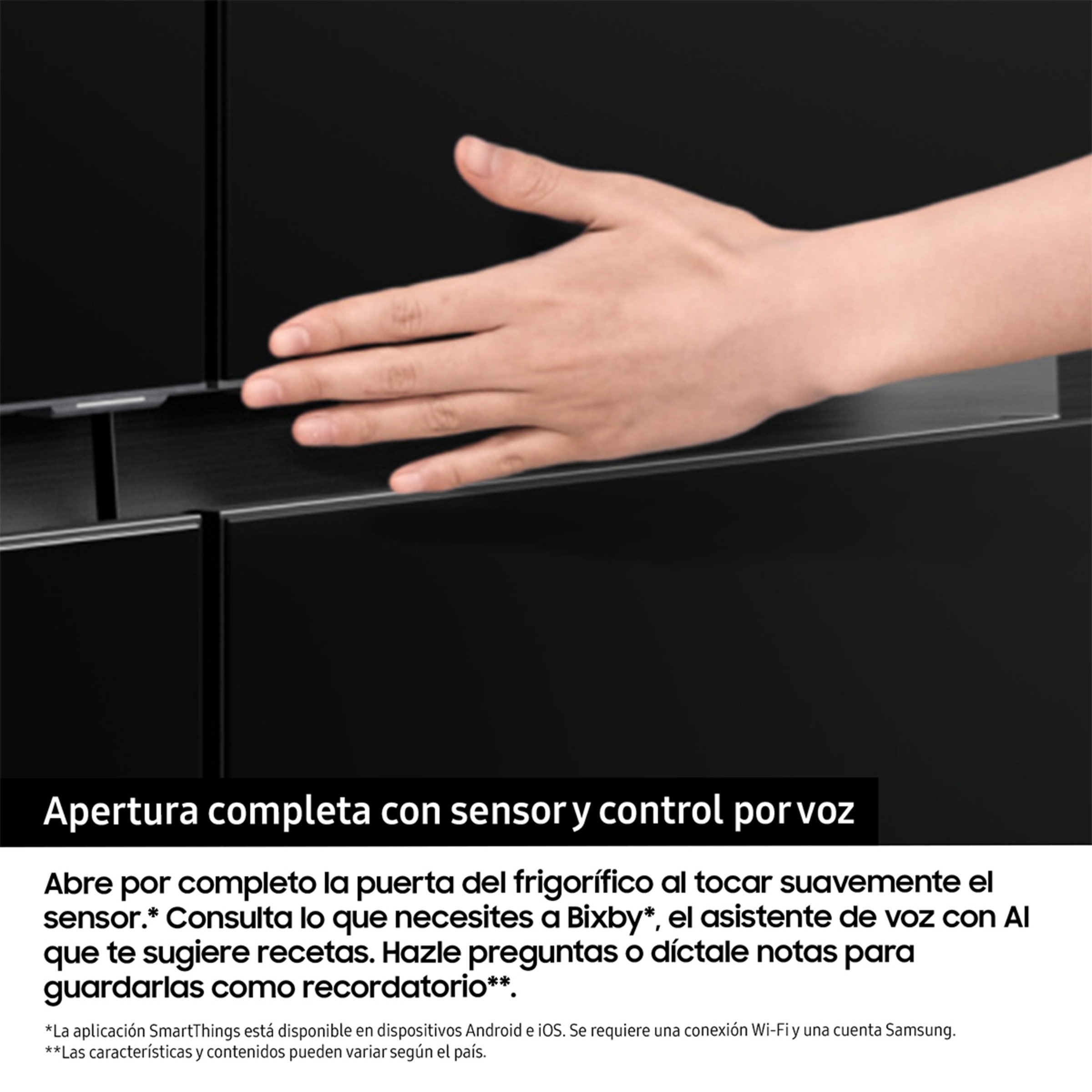 Frigorífico Americano French Door Samsung Bespoke - RM90F67CECEF Cristal negro-6