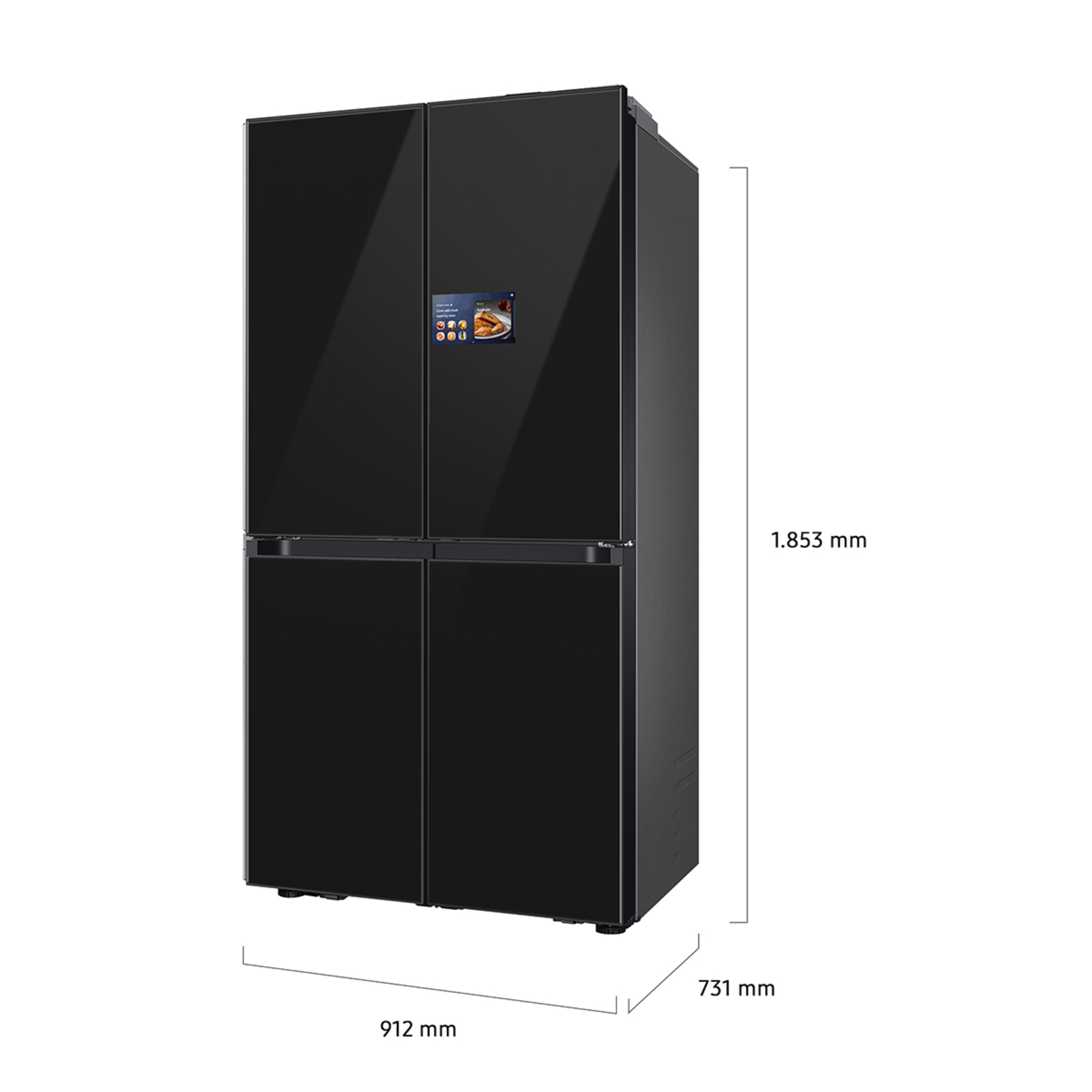 Frigorífico Americano French Door Samsung Bespoke - RM90F67CECEF Cristal negro-2