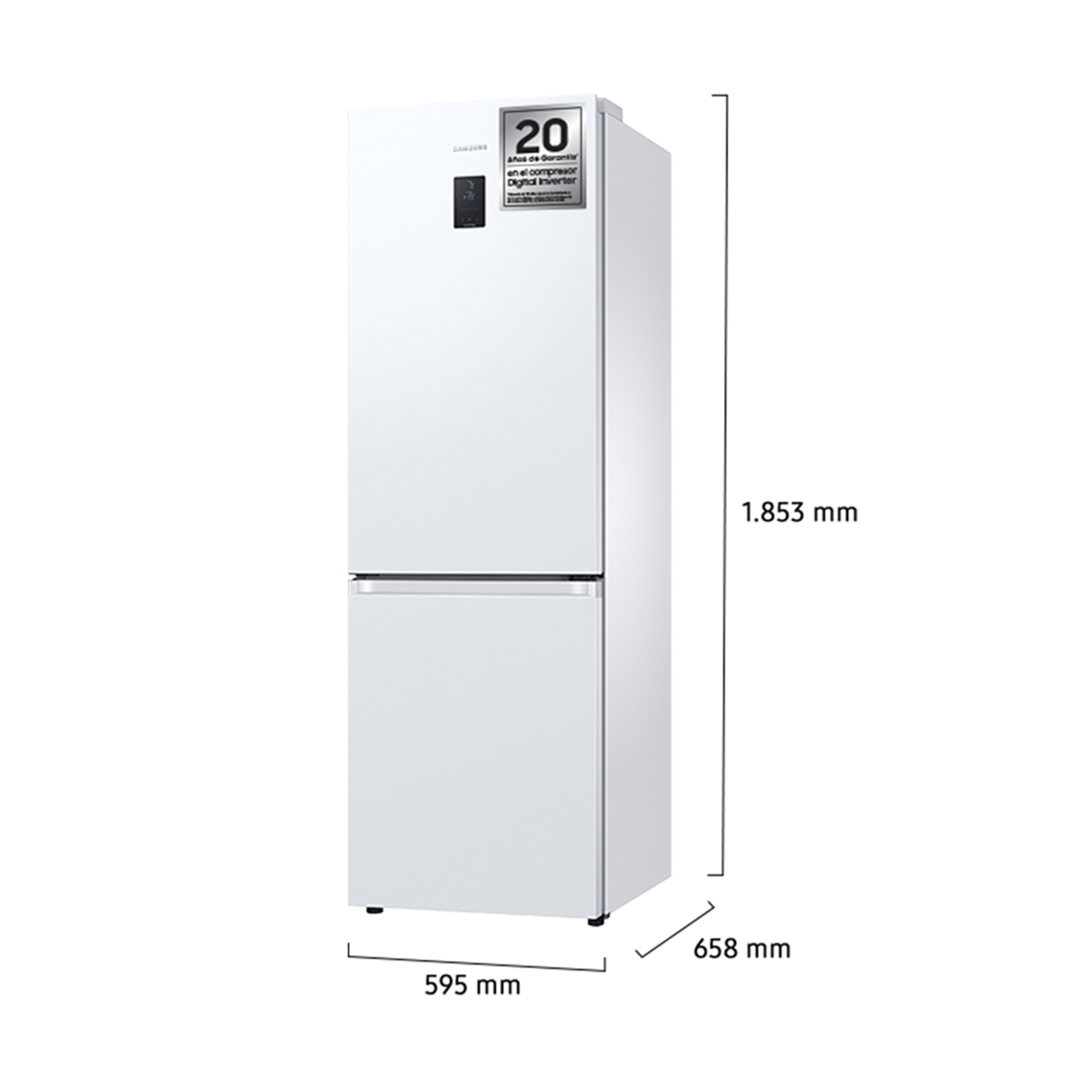 Frigorífico Combi Samsung con IA, SpaceMax- RB34C672EWW/EF Blanco-2