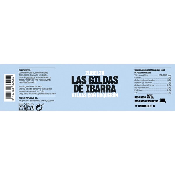 Gildas aus Ibarra mit Sardellen Schale 370 ml