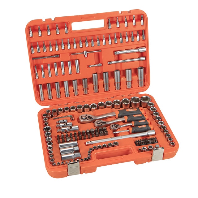 Imagen 0 de Juego De Llaves De Vaso De 1/2" + 3/8" + 1/4" 171 Piezas Alyco Orange