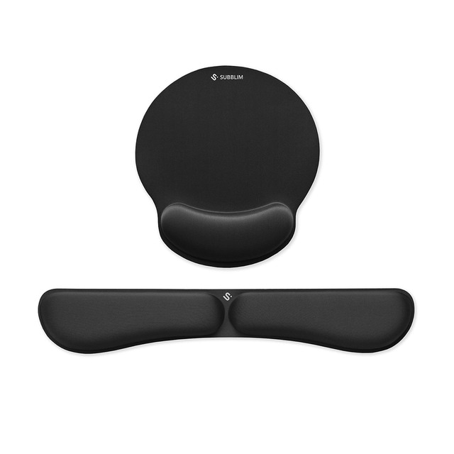 Imagem 0 de Conjunto Subblim de Tapete para Rato e Apoio de Pulso para Teclado - Preto