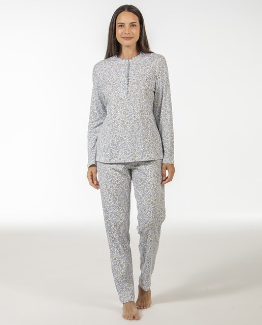 Imagem 0 de Pijama comprido com adorno de festão
