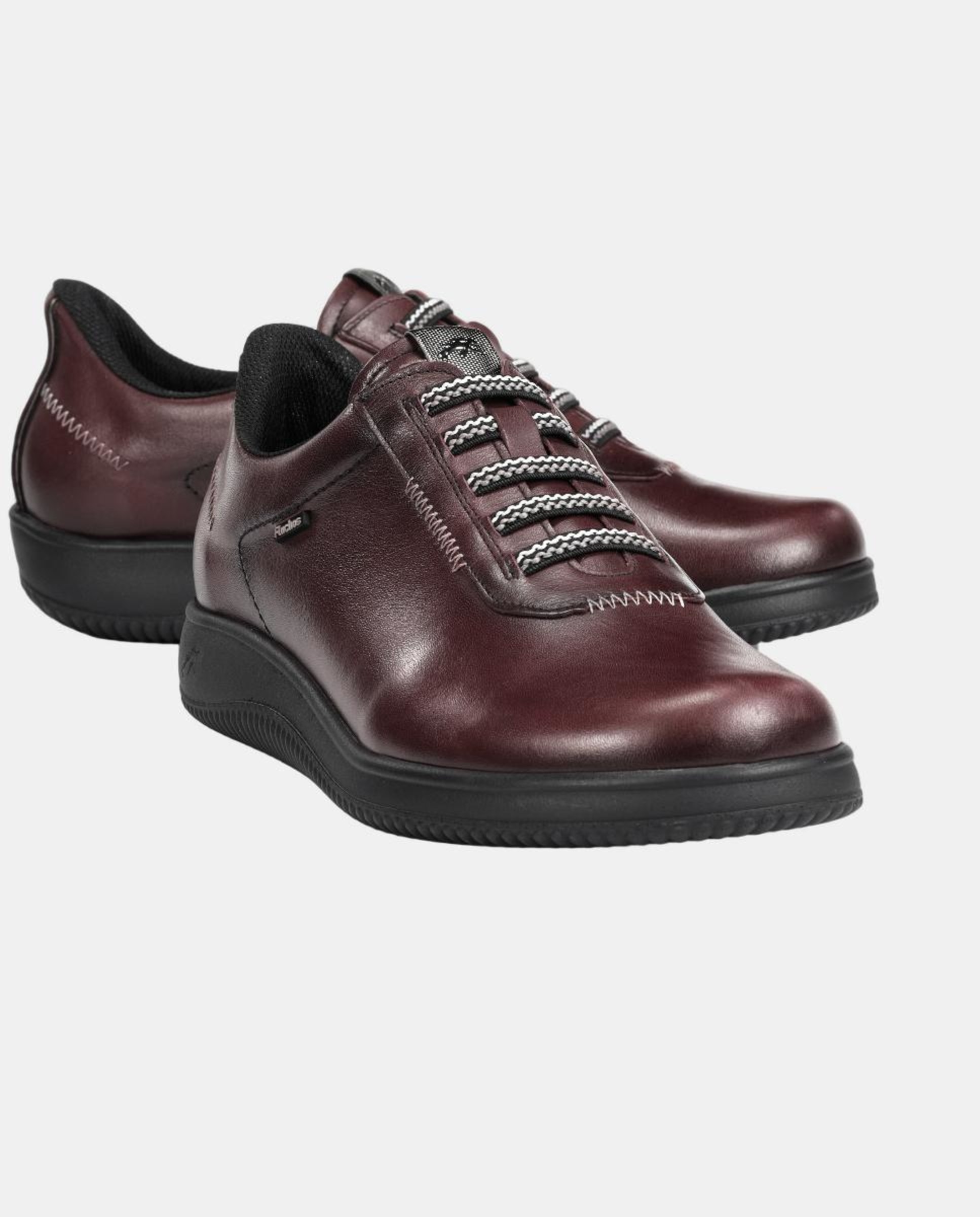 Sapatos em Pele com Slip-in Vermelho/Grená-7