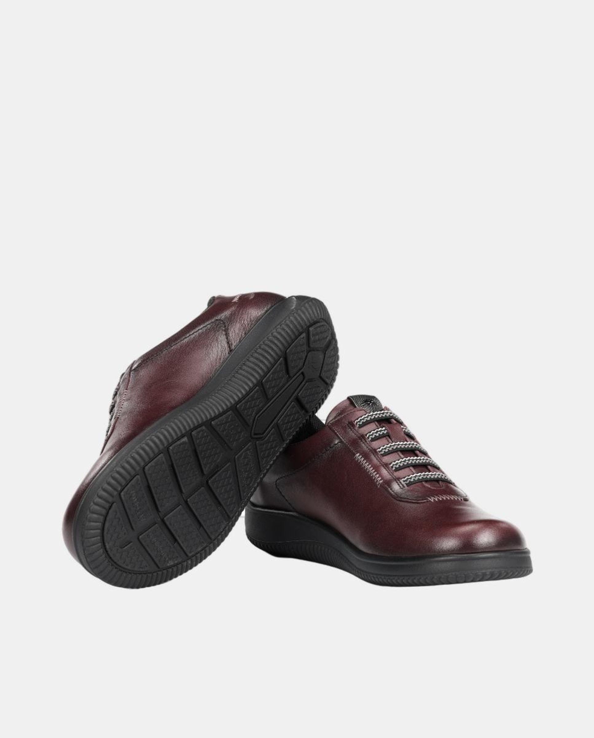 Sapatos em Pele com Slip-in Vermelho/Grená-6