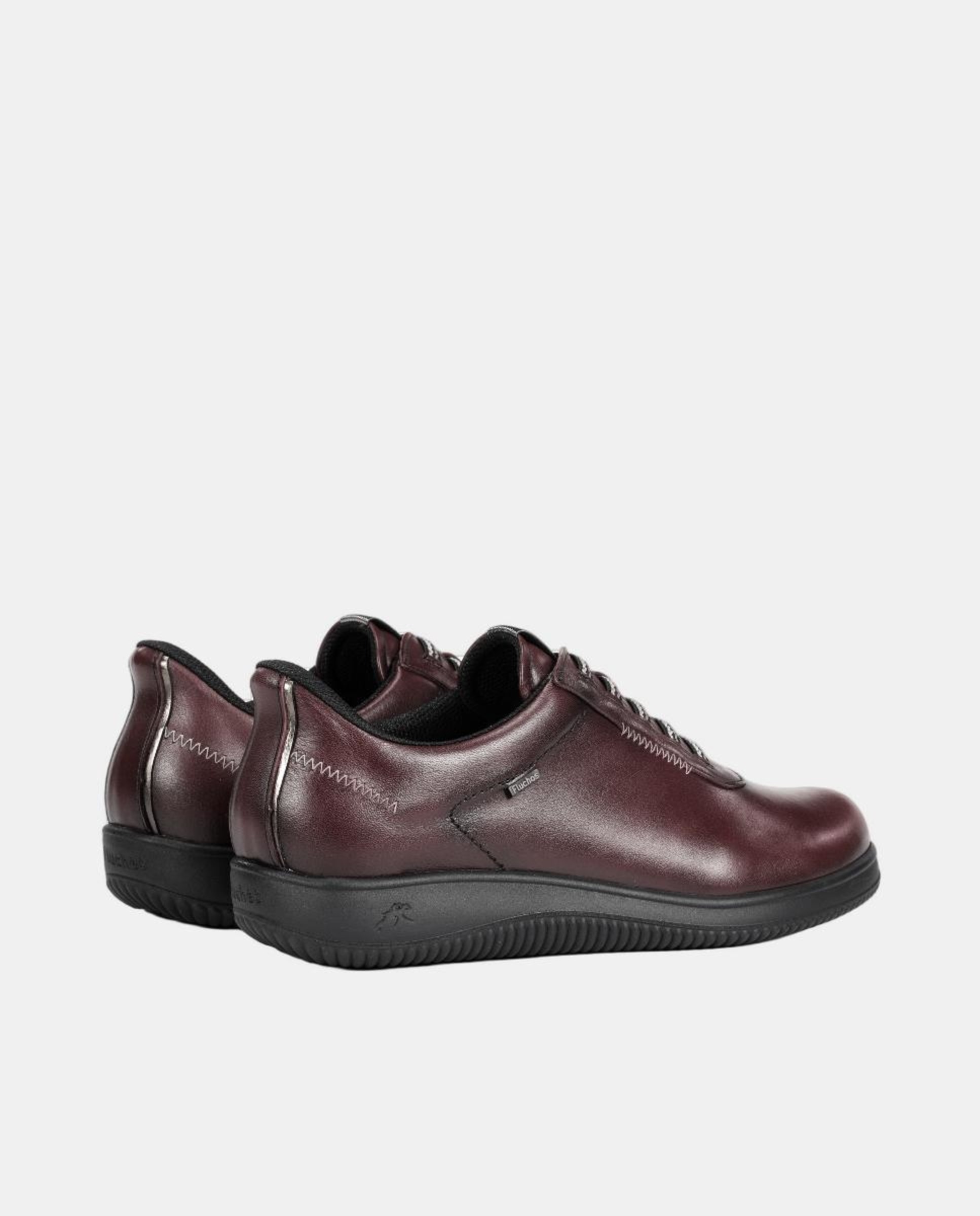 Sapatos em Pele com Slip-in Vermelho/Grená-3