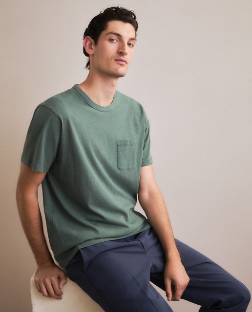 Imagen 0 de Camiseta lisa de hombre con cuello redondo