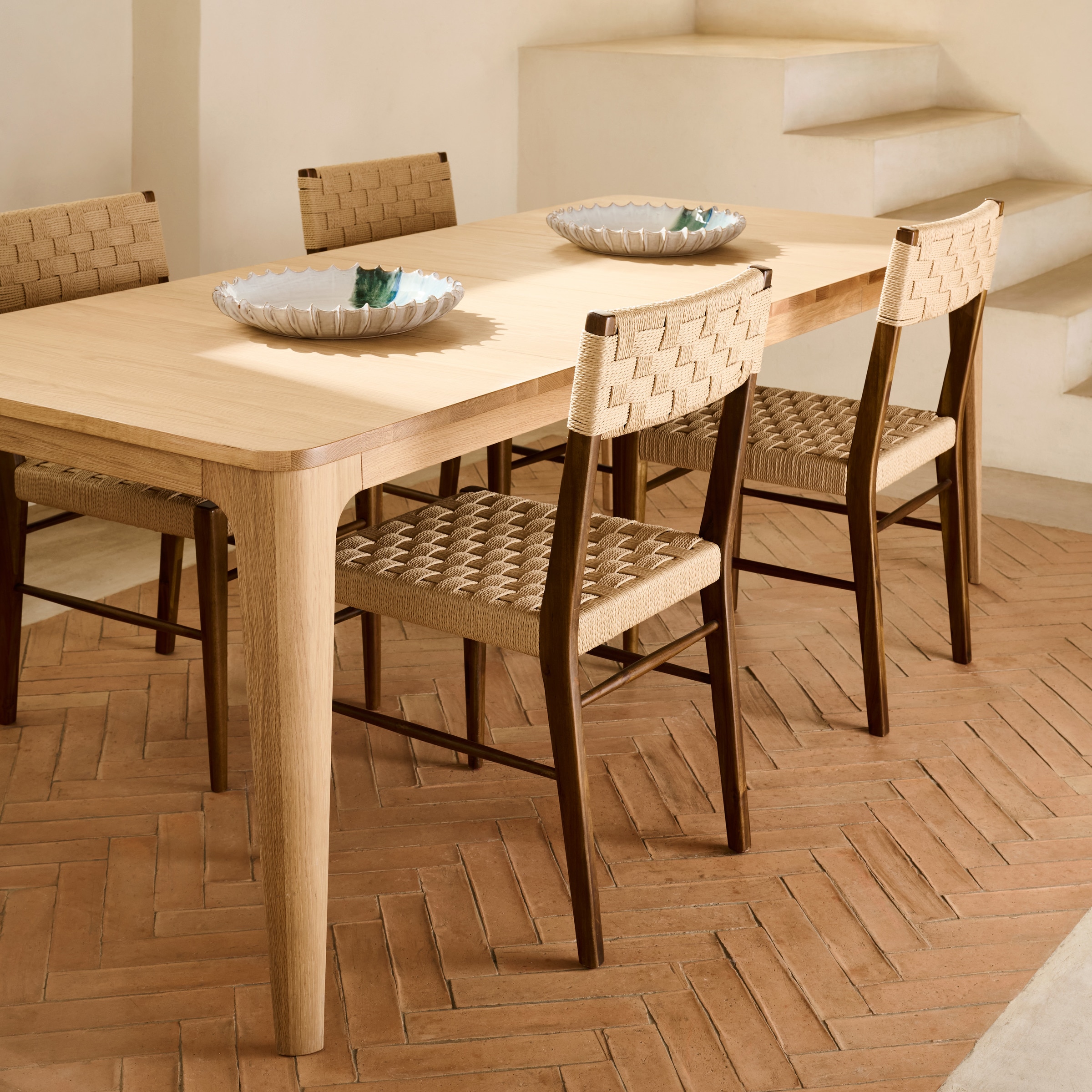 Mesa de Sala de Jantar Extensível de Carvalho Babylon Room Natural-8