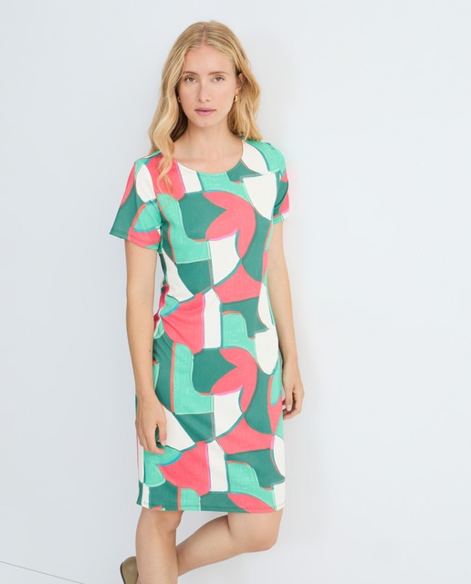 Imagen 0 de Vestido estampado manga corta