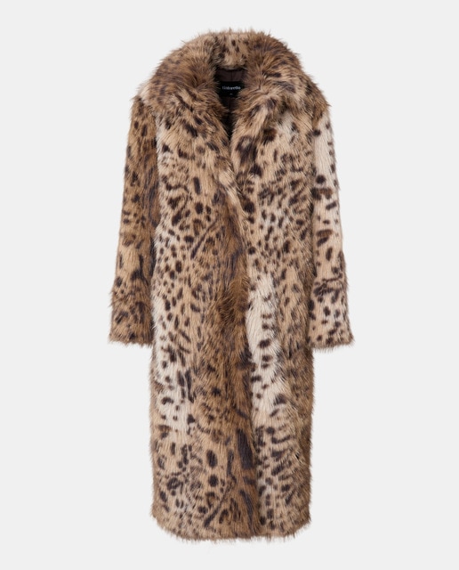Imagen 0 de Abrigo de pelo largo y animal print