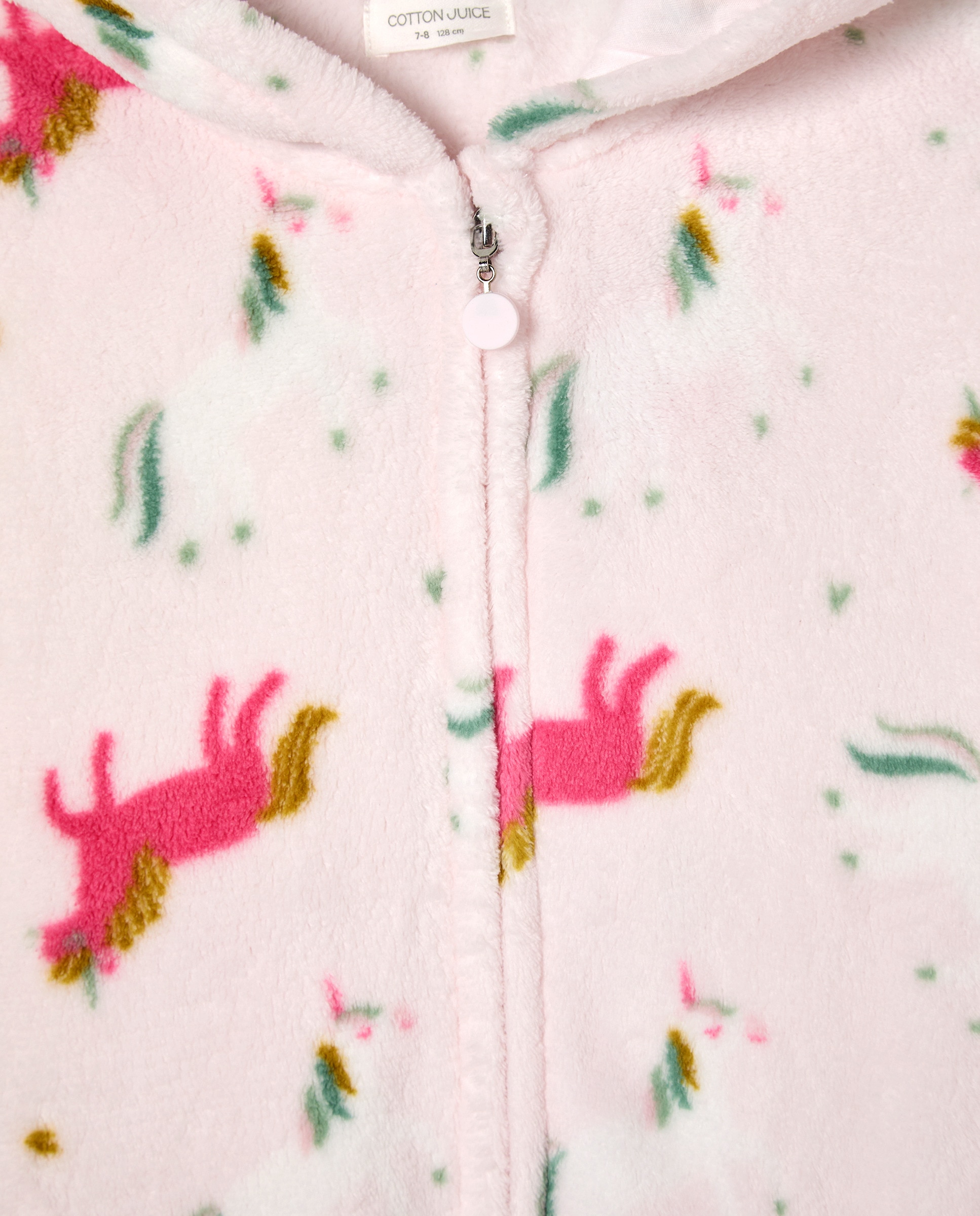 Robe com Fecho de Correr Unicórnio Rosa-2