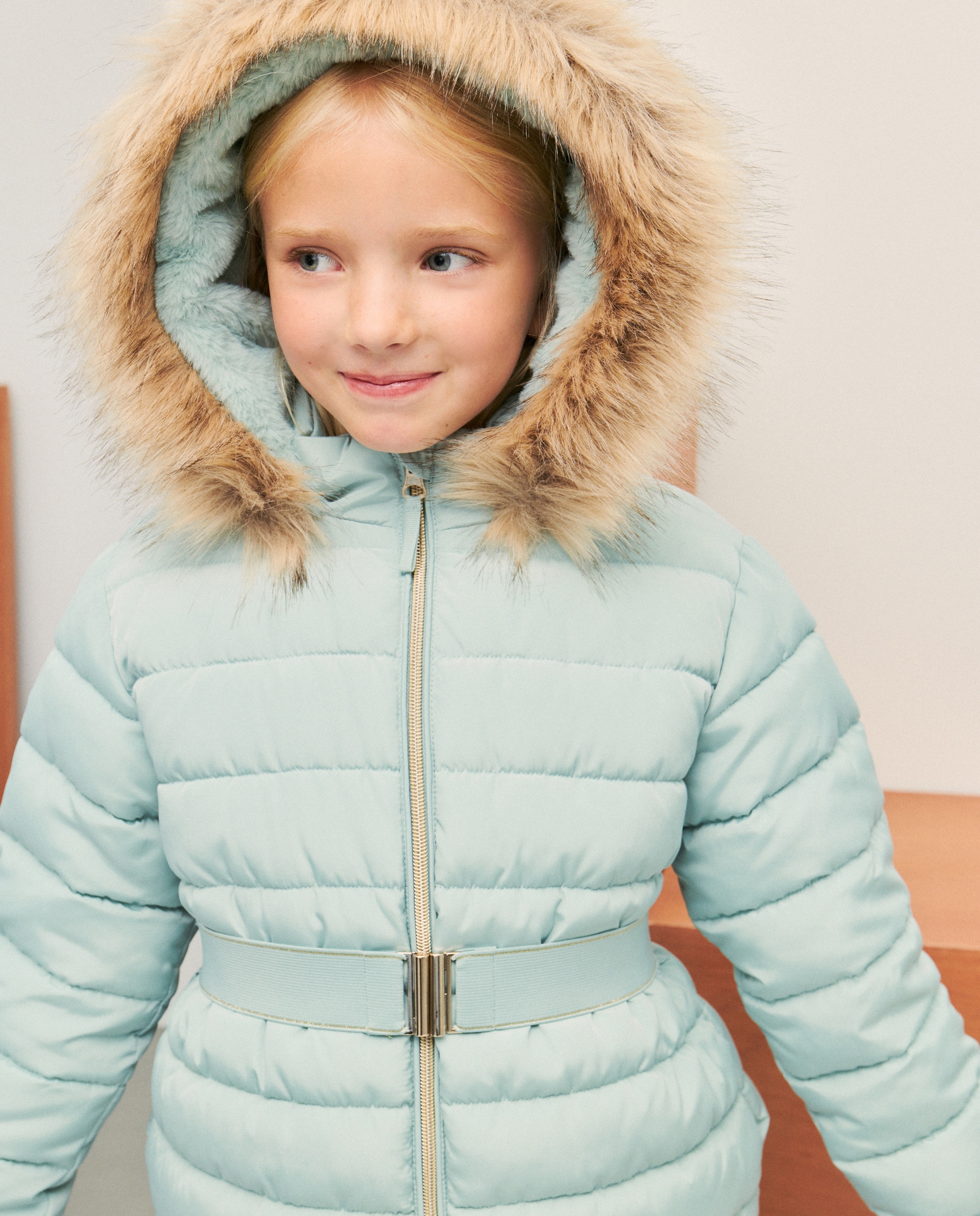 Parka Curta para Criança Sabão-3