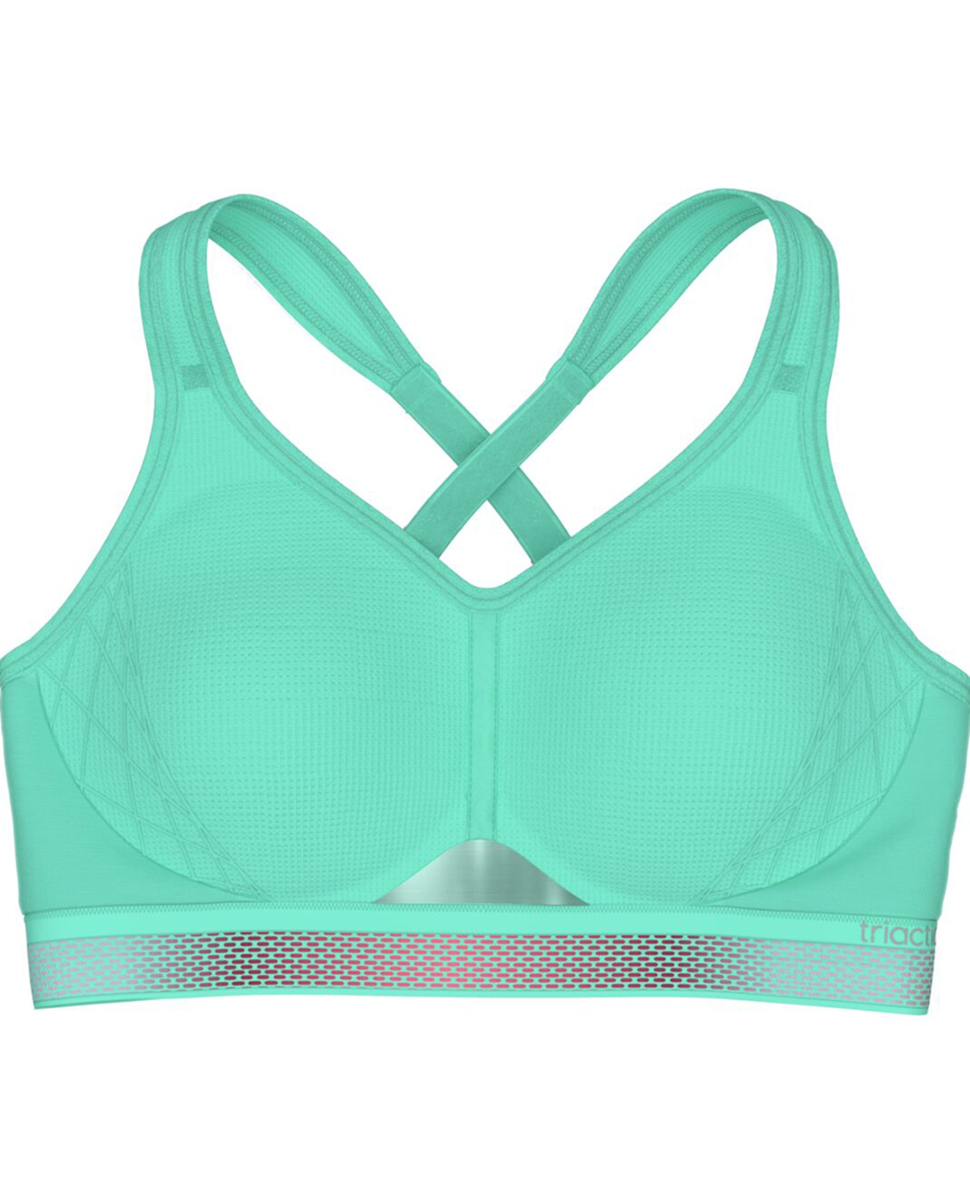 Soutien desportivo triaction de copa moldada e sem aro Verde-5