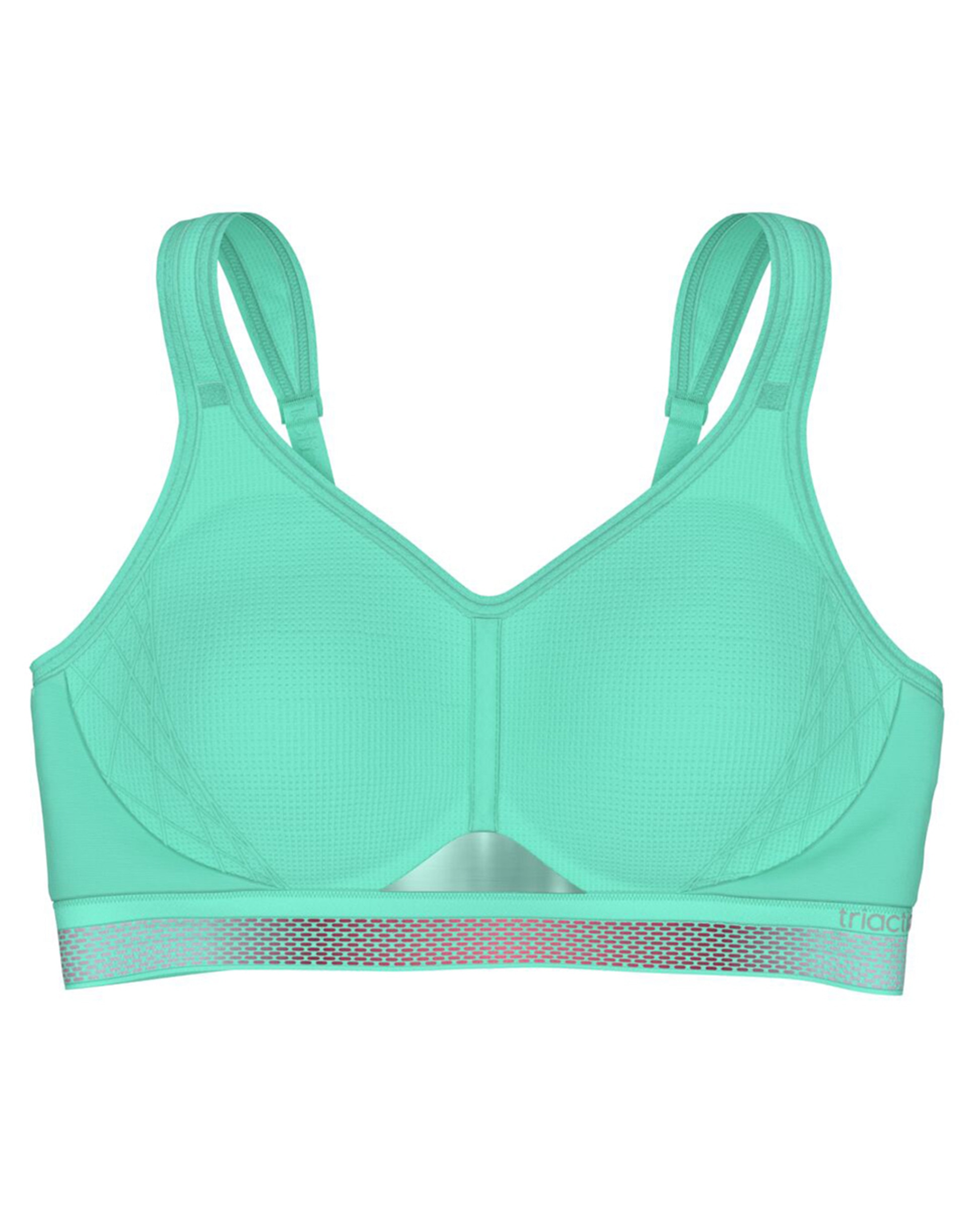 Soutien desportivo triaction de copa moldada e sem aro Verde-4