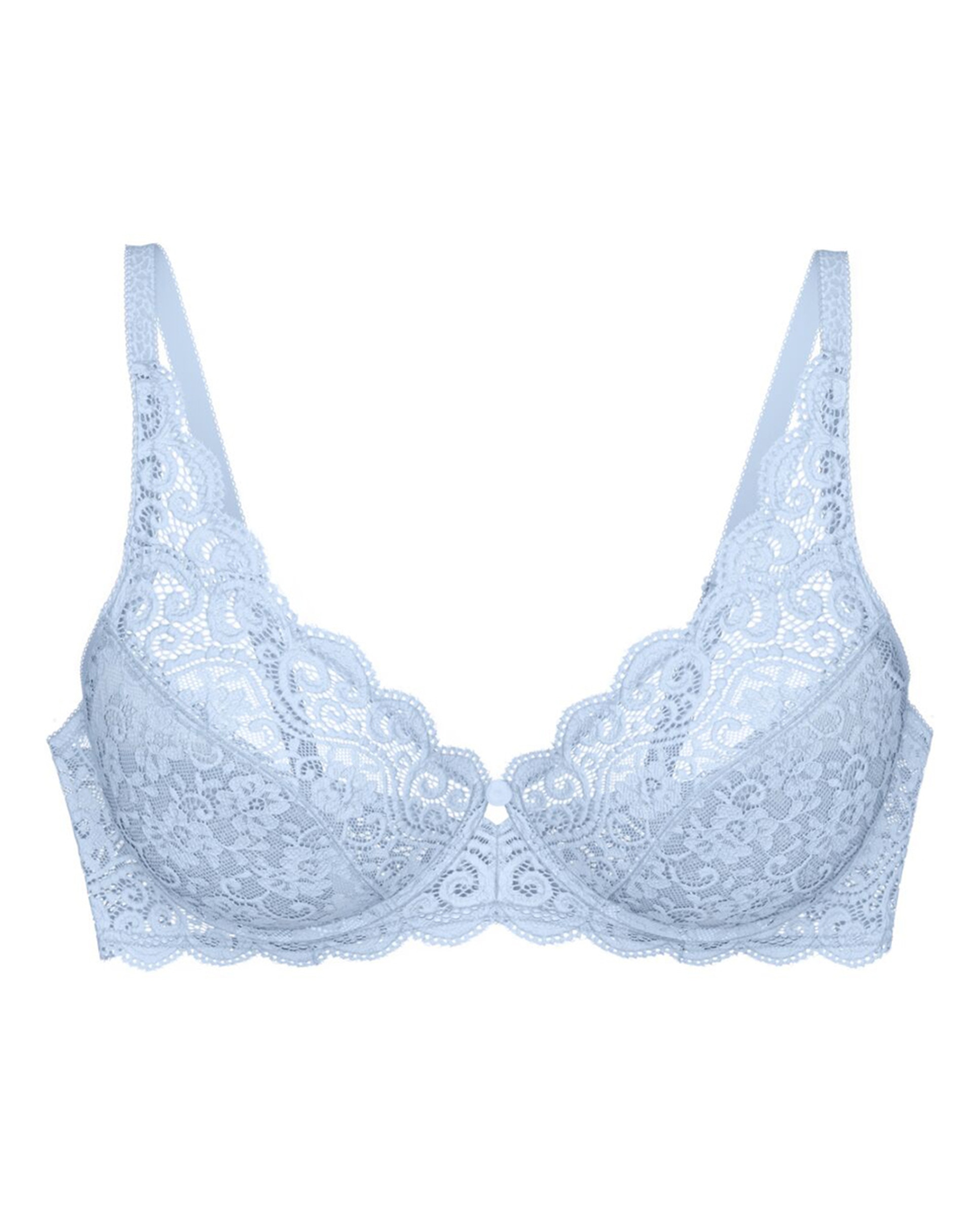 Soutien com aro de renda Azul-claro-4