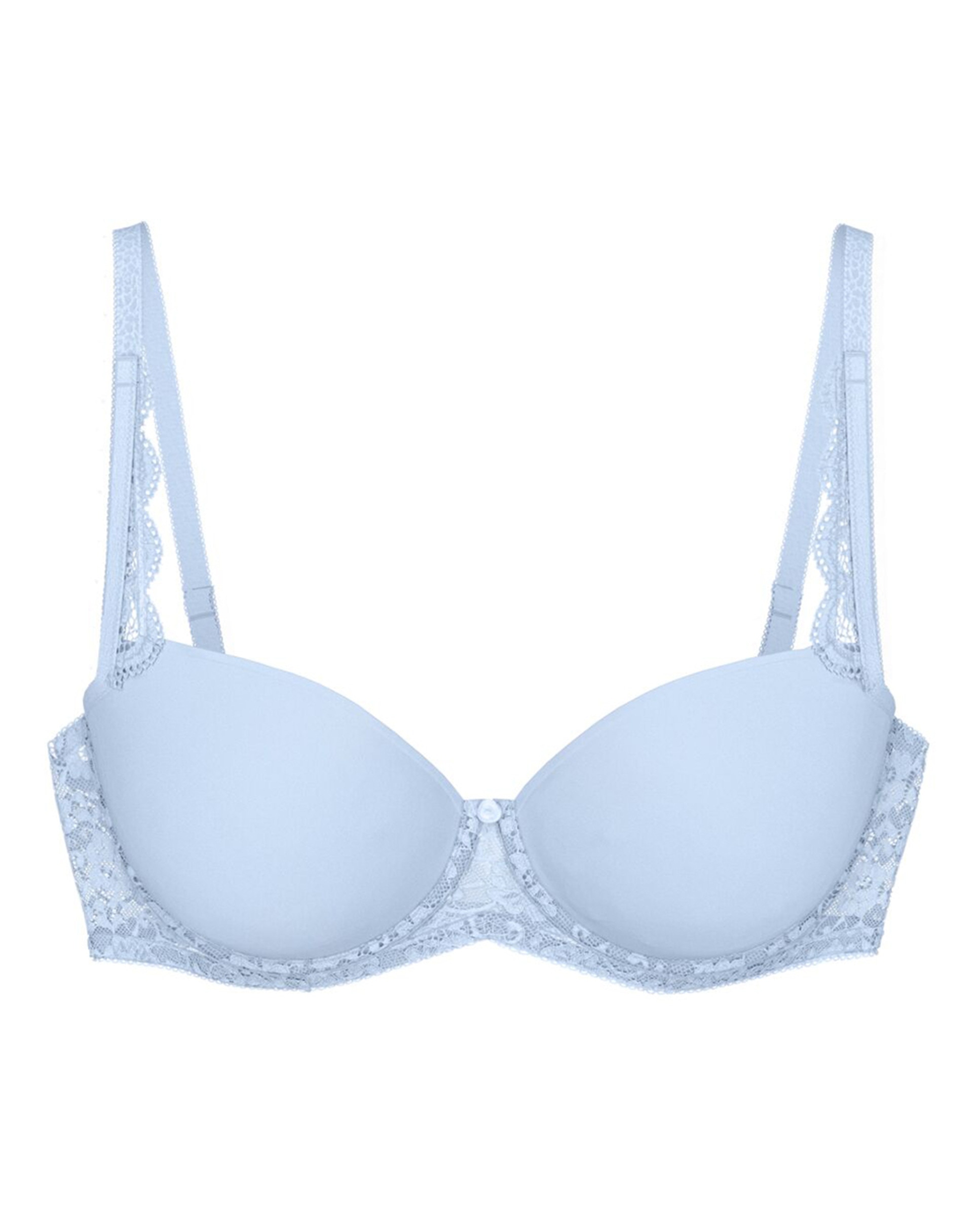 Soutien Básico com Aro e Foam de Copa Grande Azul-claro-4