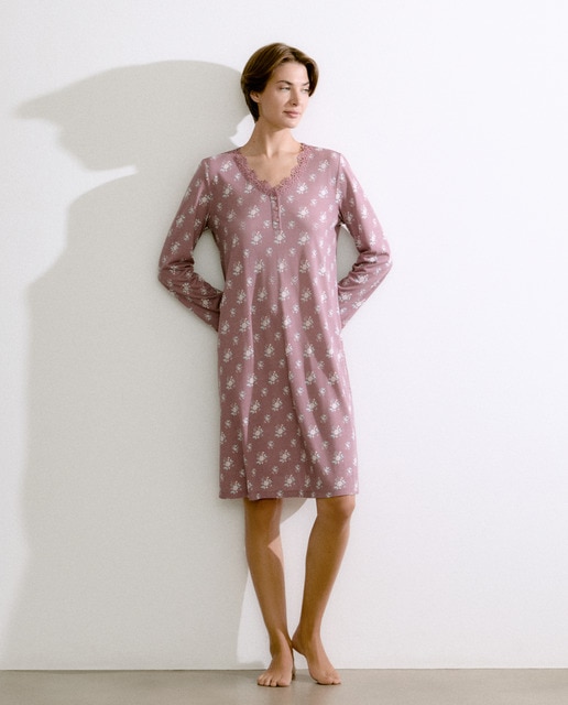 Imagem 0 de Camisa de Dormir com Estampado Floral