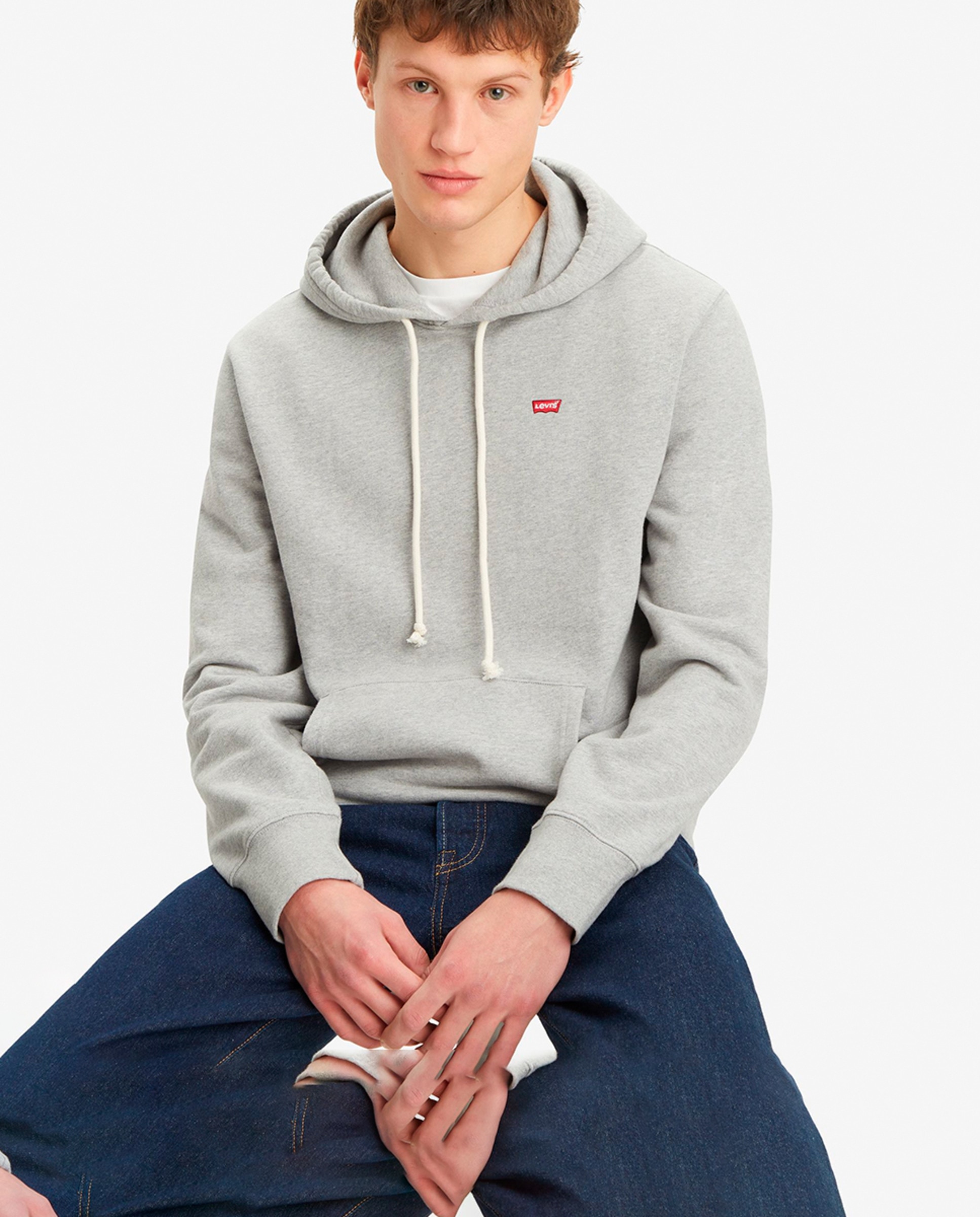 Sweatshirt de homem com capuz Cinzento-4