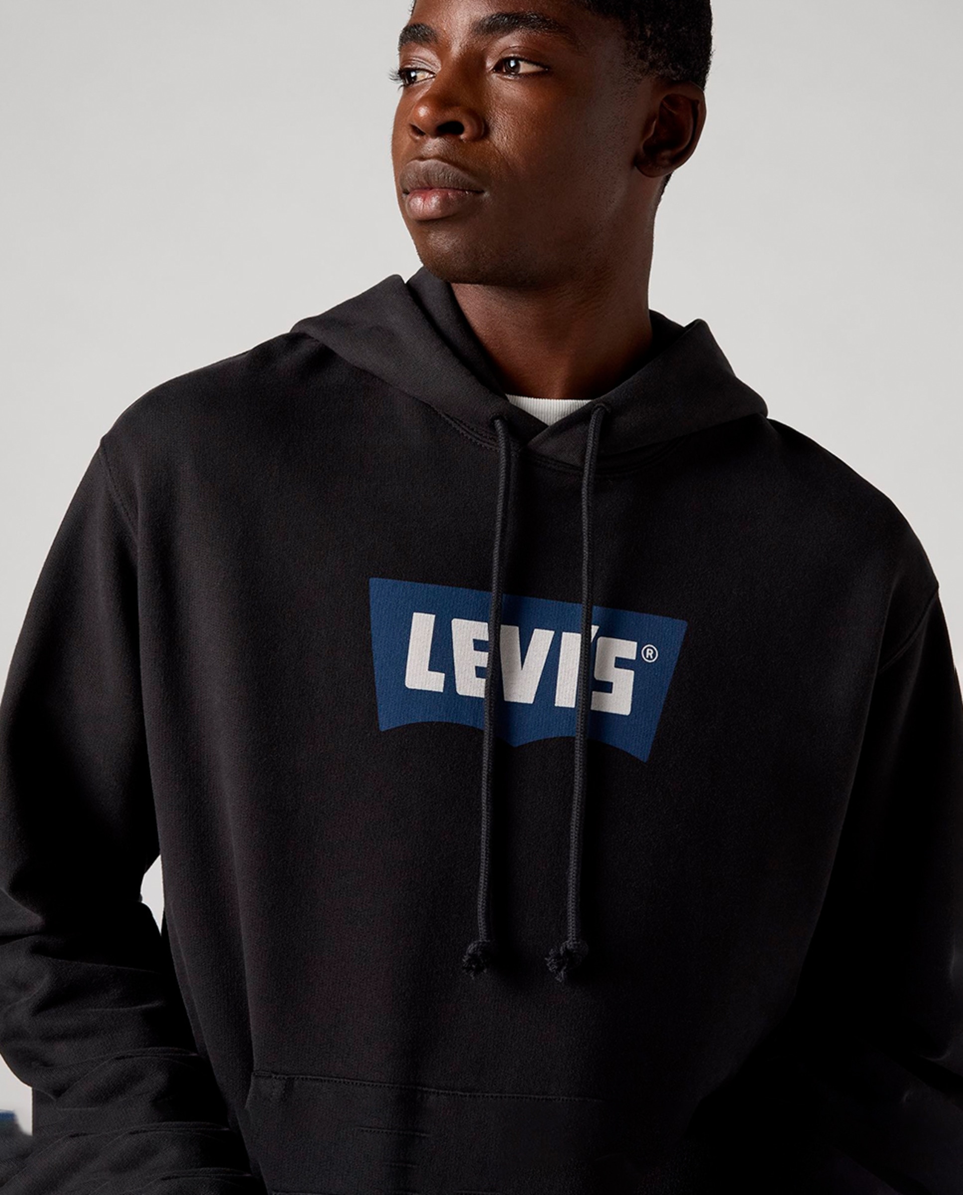 Sweatshirt com Capuz e Fecho de Correr Preto-3