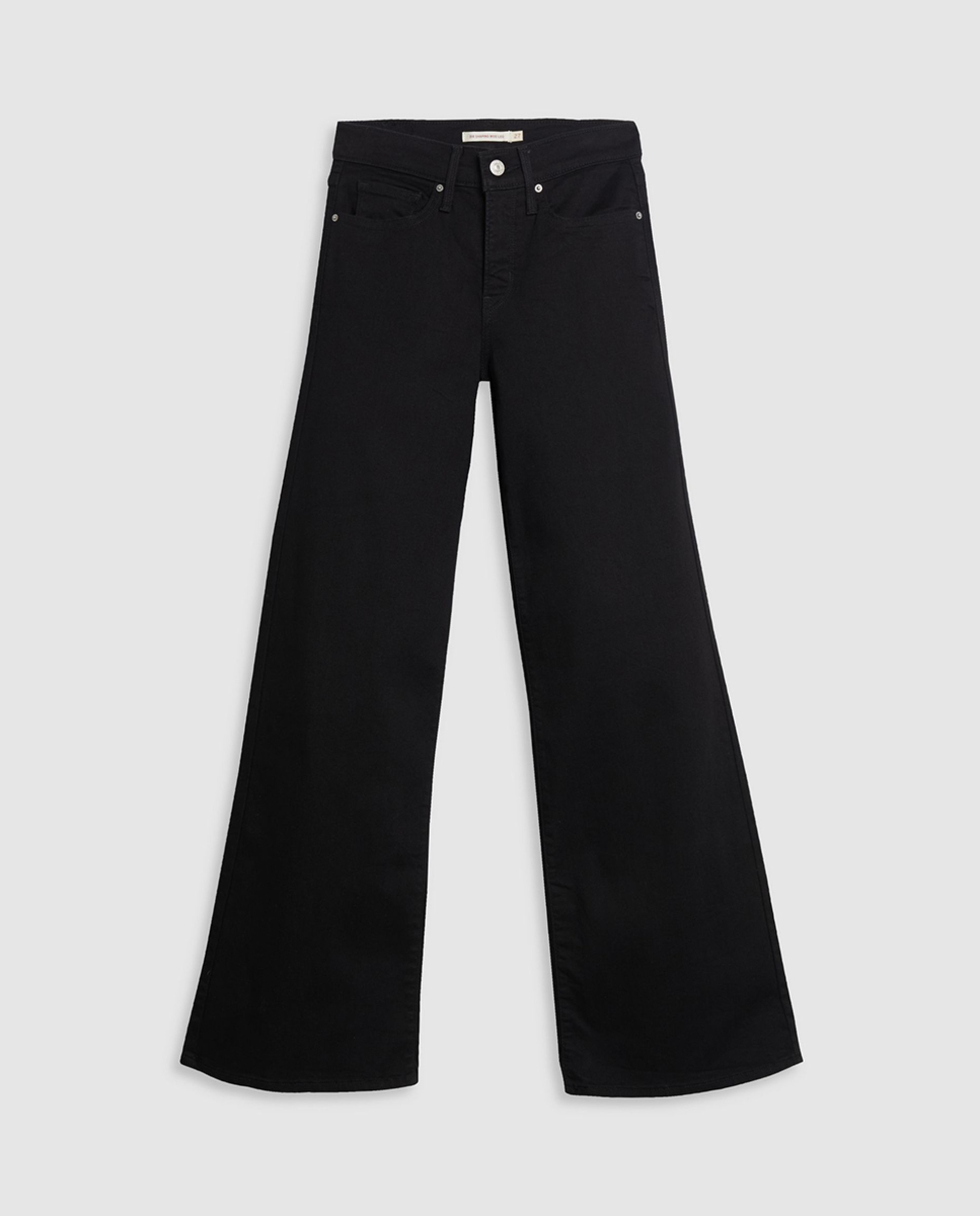 Jeans Straight 318™ Shaping Wide Leg de Cintura Média Preto-5