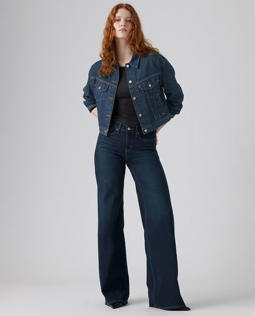 Imagen 0 de Vaquero recto 318™ Shaping Wide Leg de mujer tiro medio