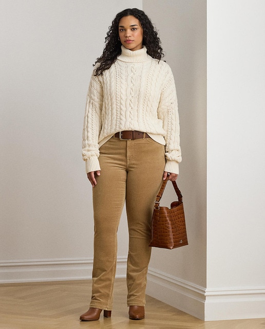 Imagem 0 de Calças regular de mulher em bombazina