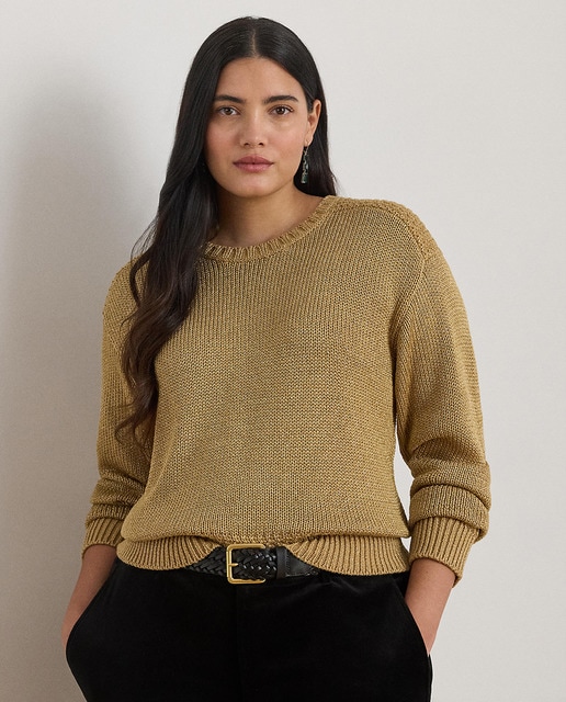 Imagem 0 de Camisola de malha de mulher com decote redondo