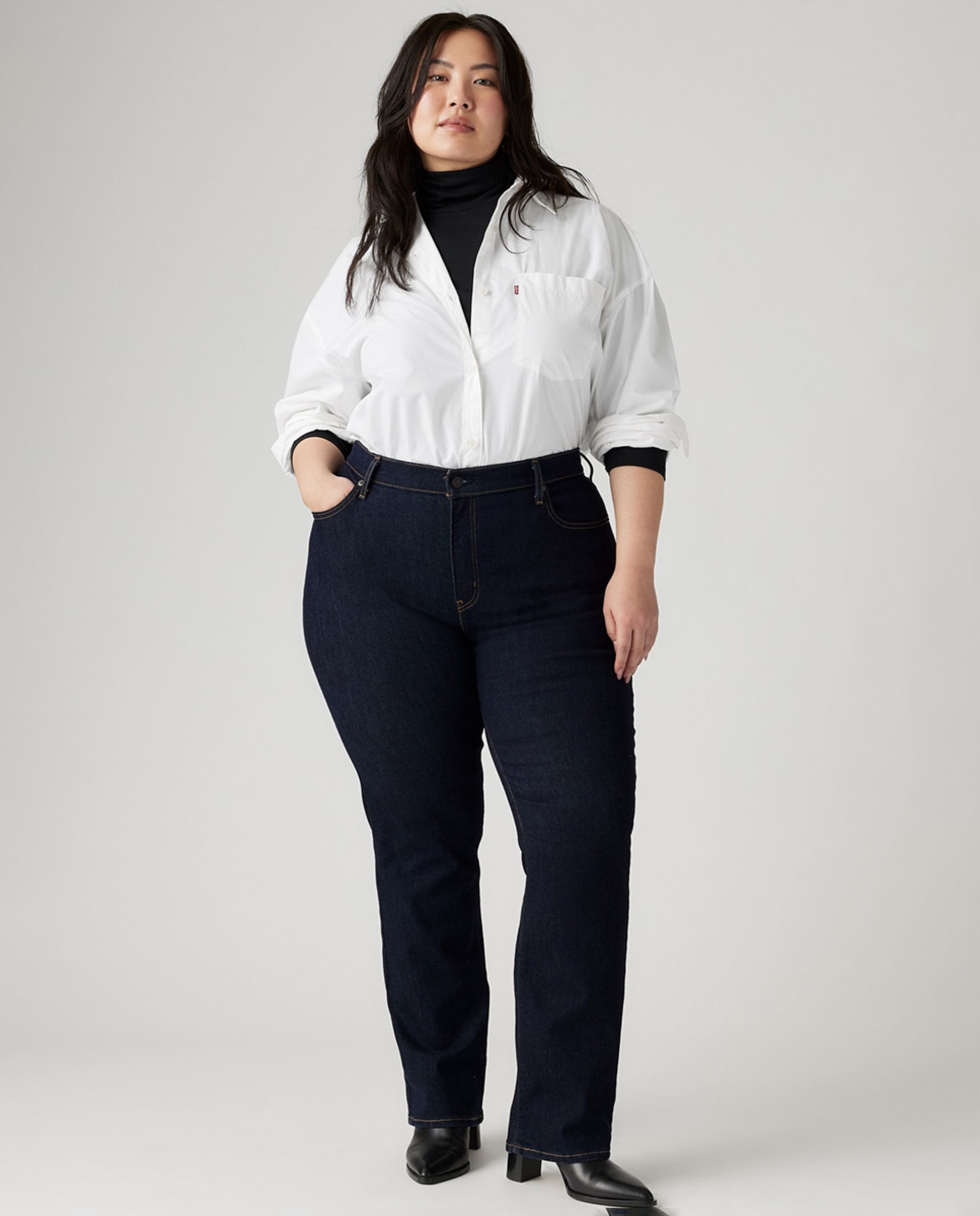 Jeans 721 Skinny com lavagem escura Azul-marinho-5