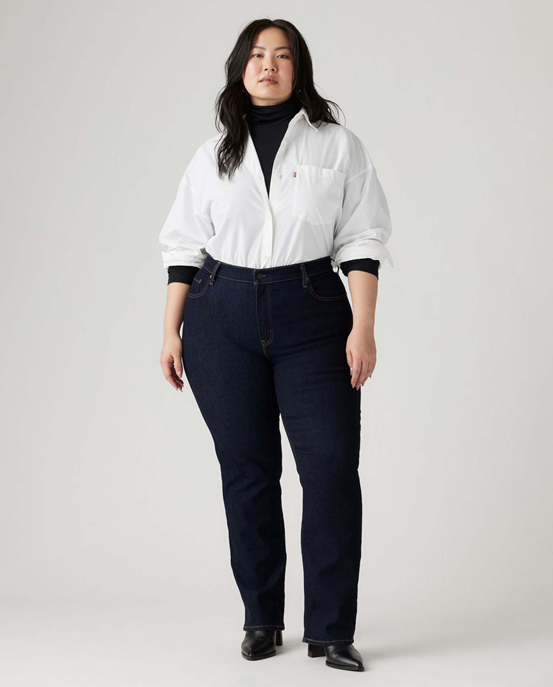Jeans 721 Skinny com lavagem escura Azul-marinho-1